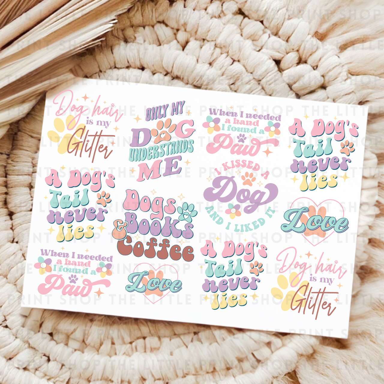 Dog Mum - UV DTF A4 Decal Sheet