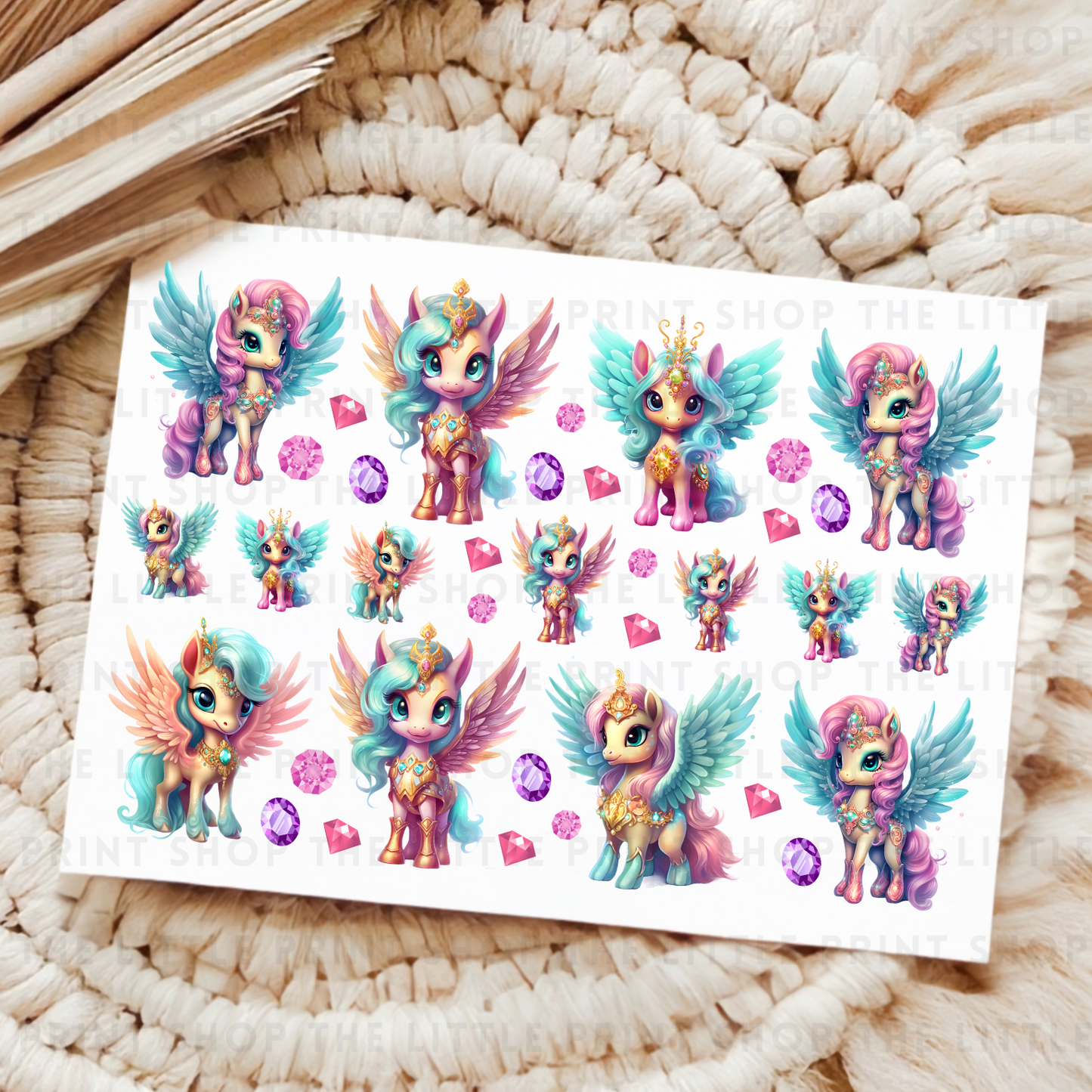 Ponies - UV DTF A4 Decal Sheet