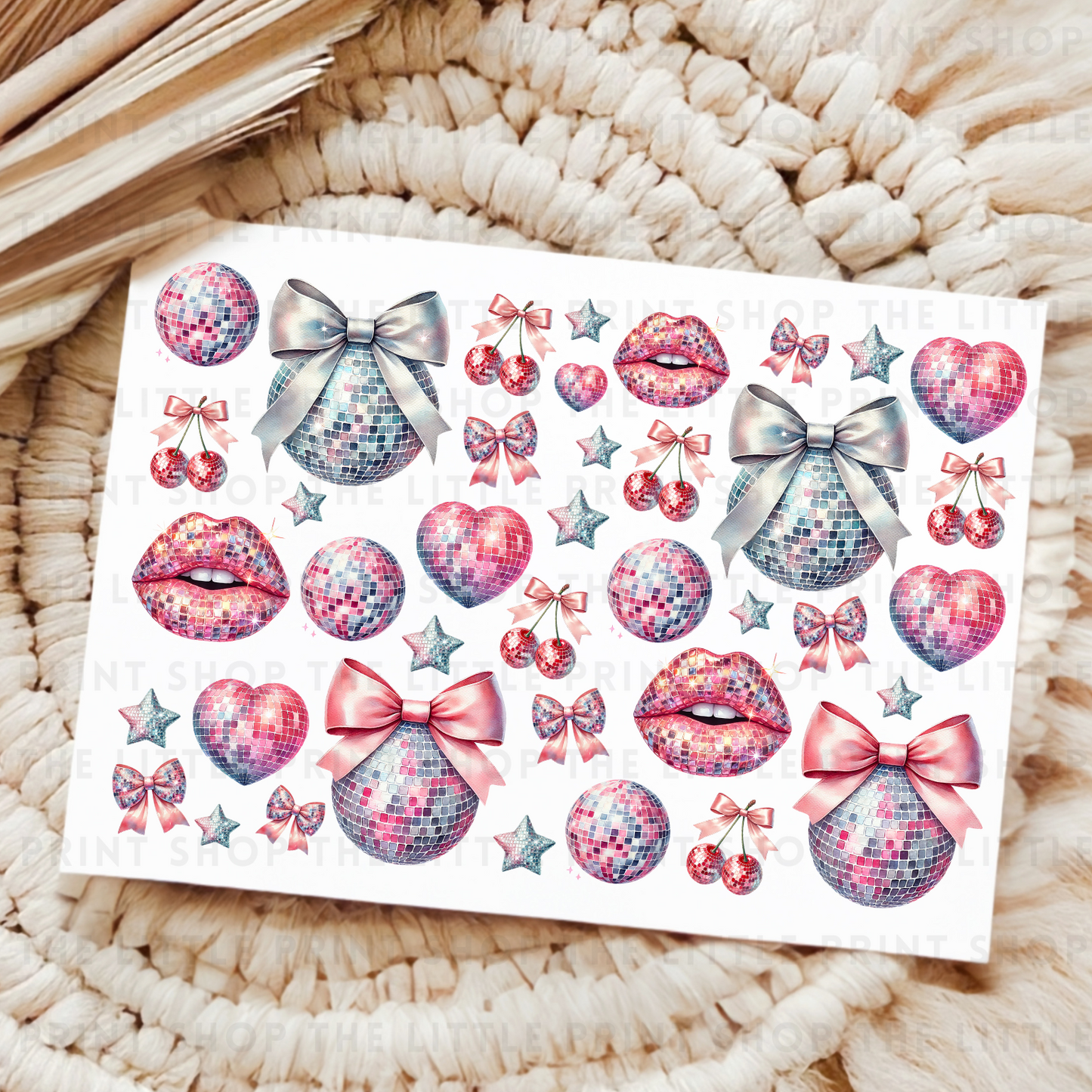 Disco Balls - UV DTF A4 Decal Sheet
