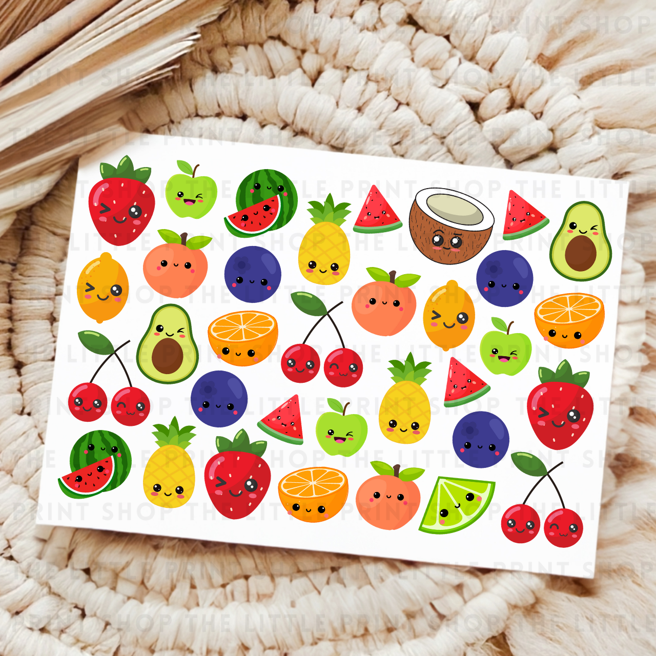 Fruits - UV DTF A4 Decal Sheet