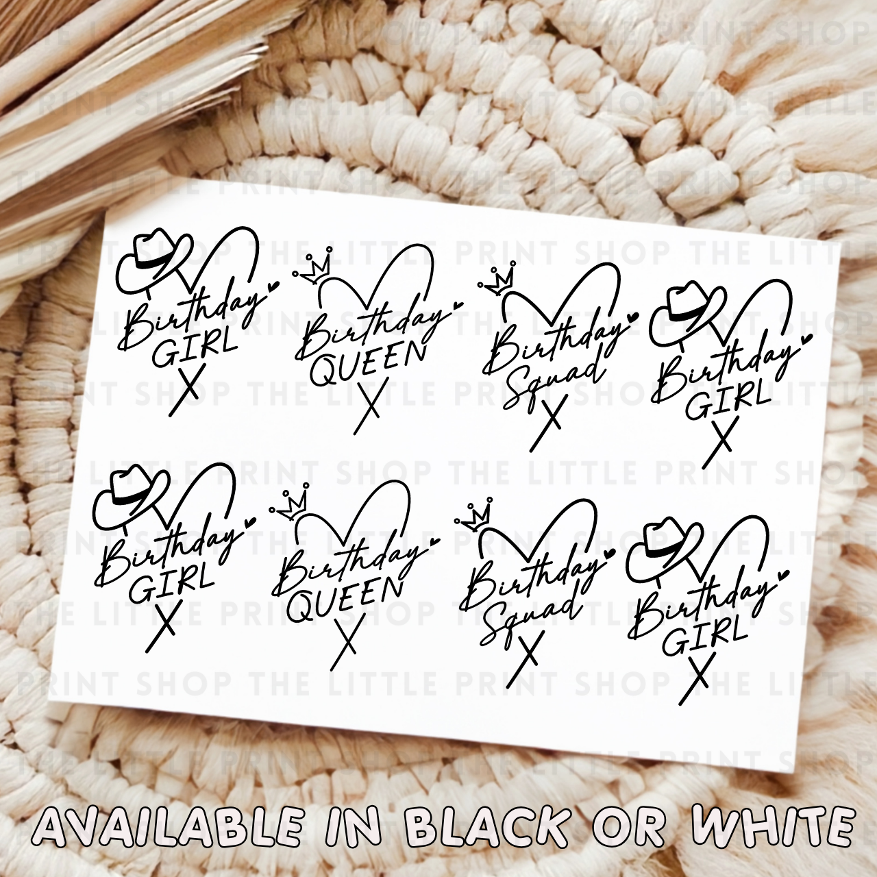 Birthday - UV DTF A4 Decal Sheet