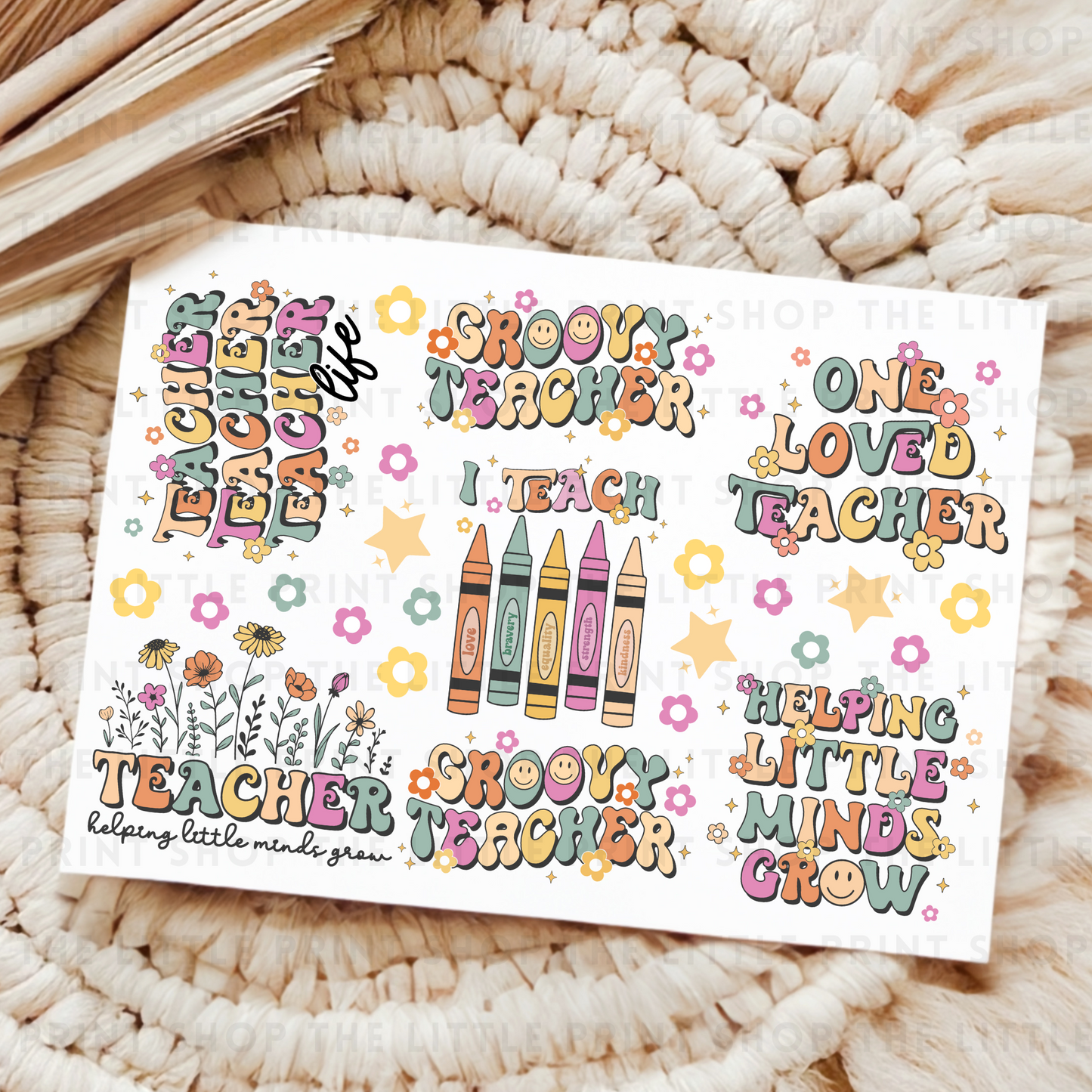 Teacher - UV DTF A4 Decal Sheet