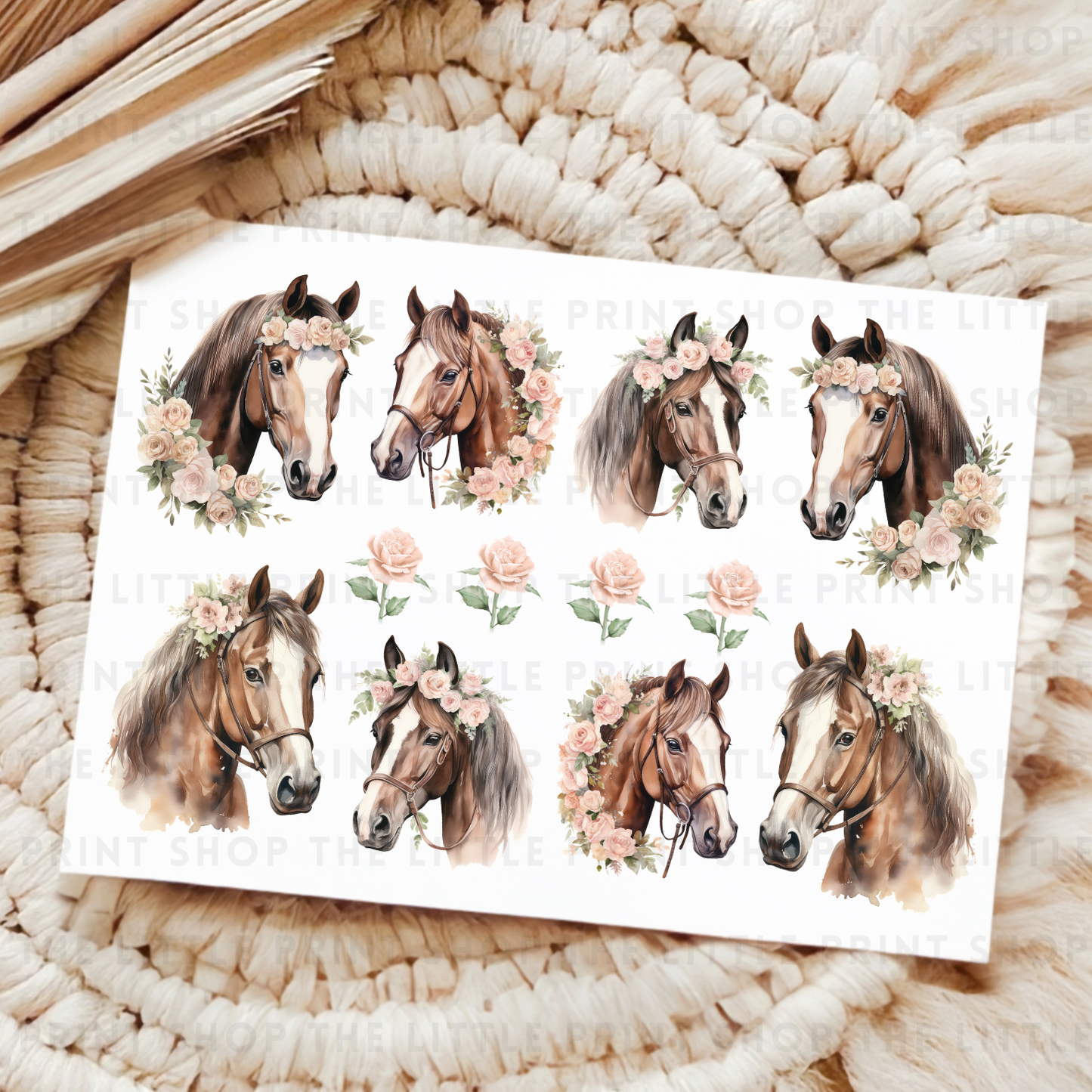 Horses - UV DTF A4 Decal Sheet