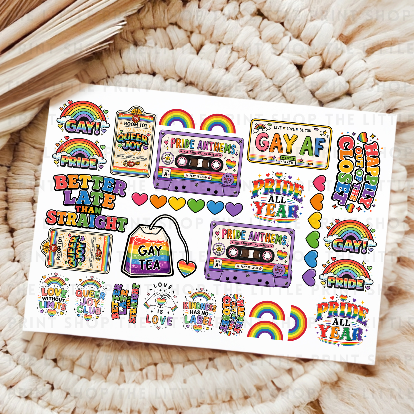 Gay AF - UV DTF A4 Decal Sheet