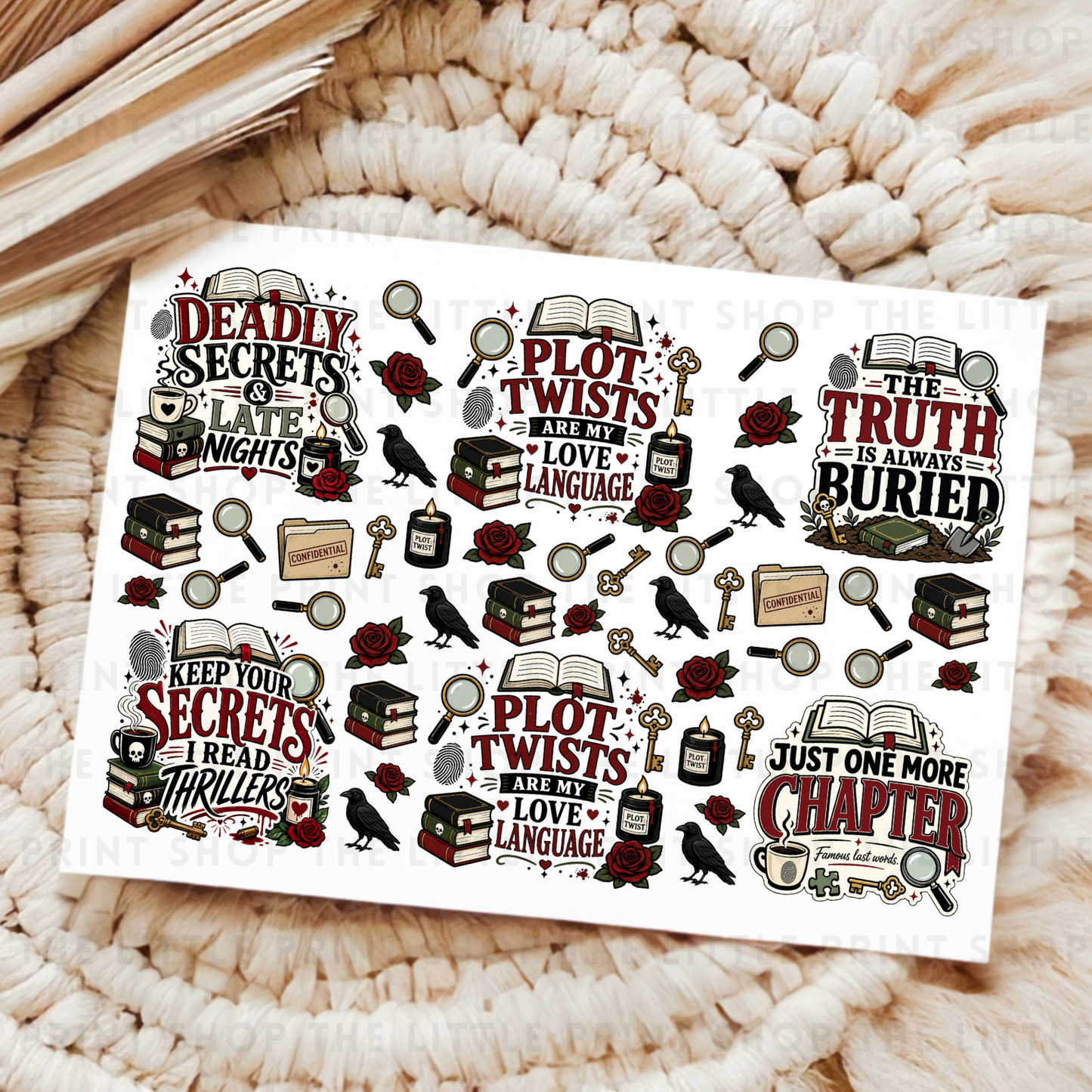 True Crime - UV DTF A4 Decal Sheet