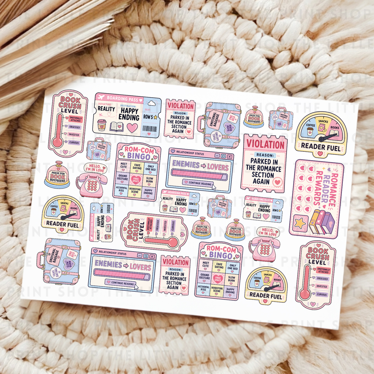 Book Crush - UV DTF A4 Decal Sheet