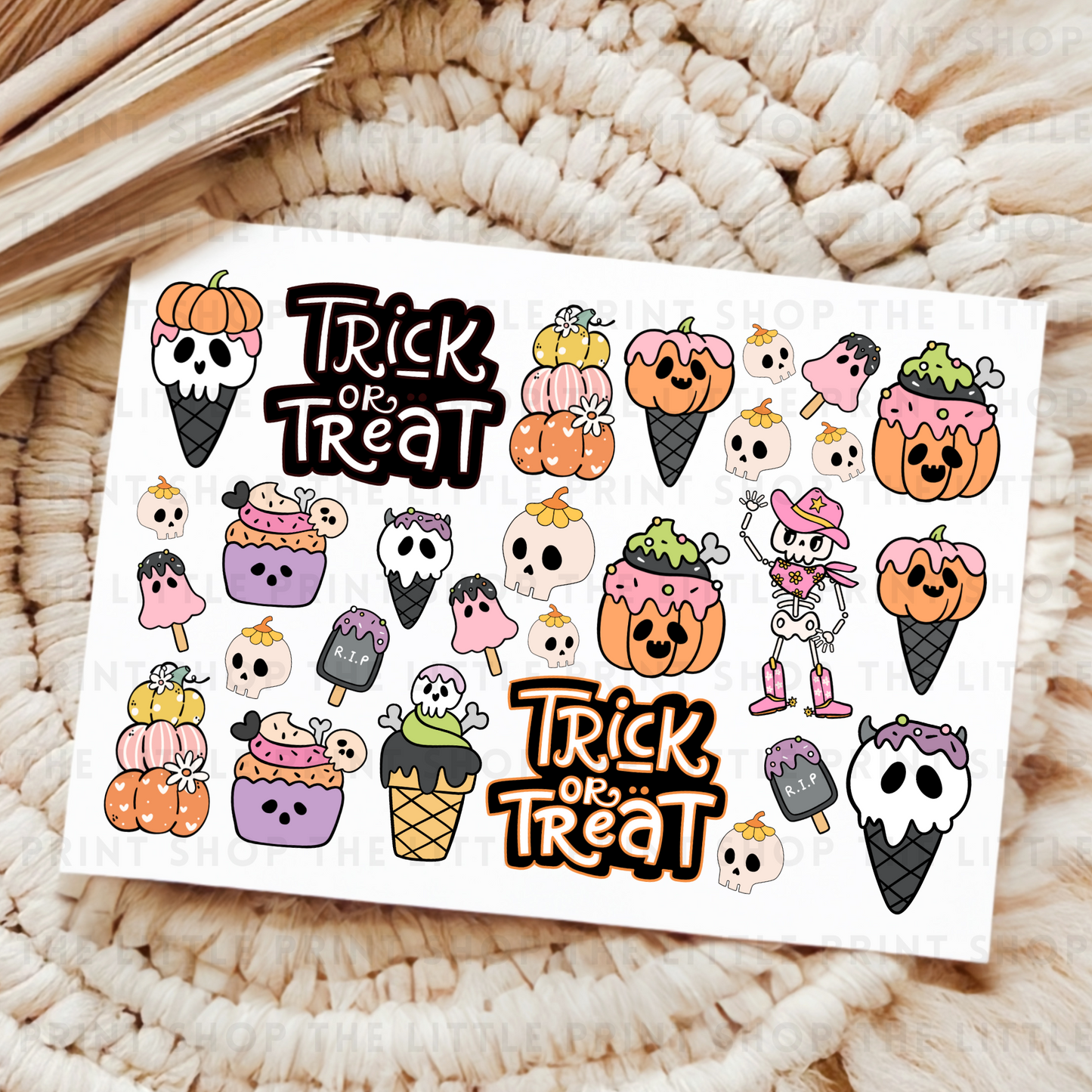 Trick or Treat - UV DTF A4 Decal Sheet