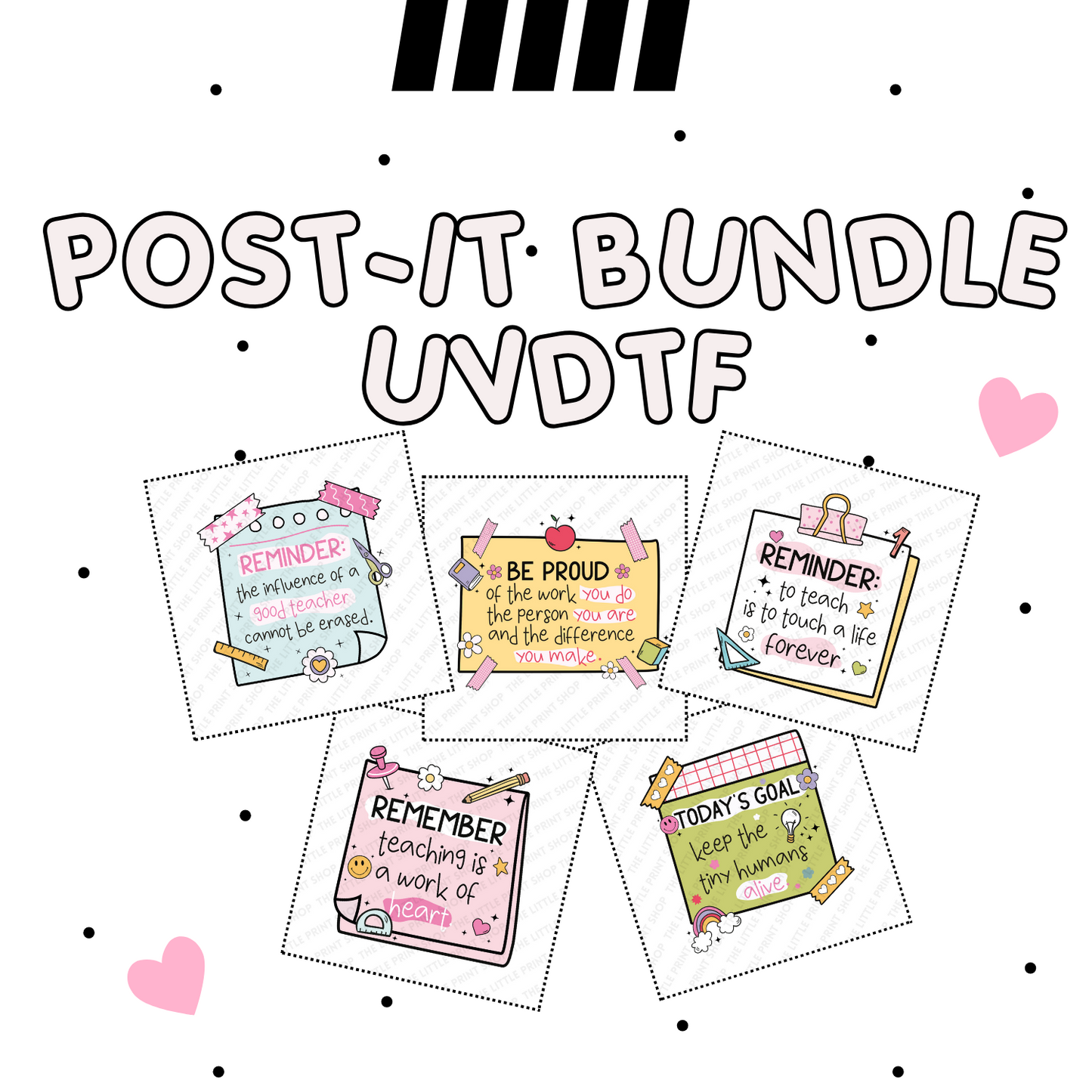 Post-It Bundle - UV DTF 3 inch Decals