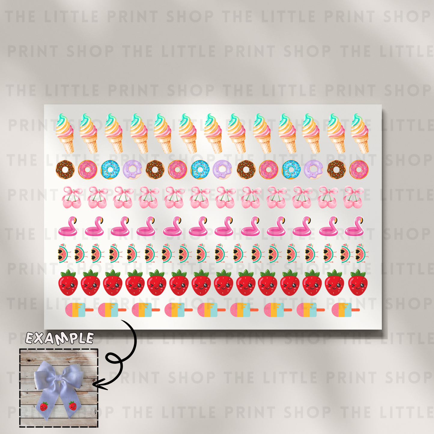 Candy - DTF A4 Hair Bow Transfer Sheet