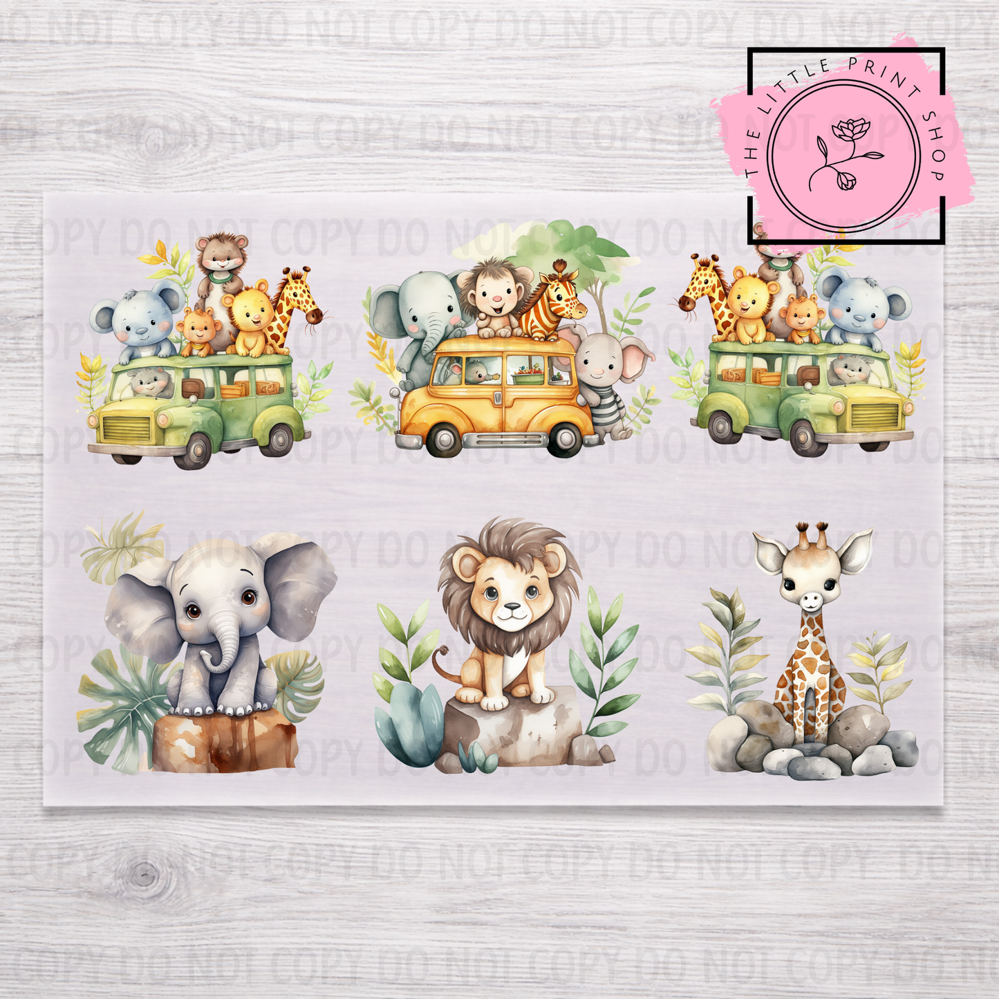 Jungle Animals - DTF A4 Transfer Sheet