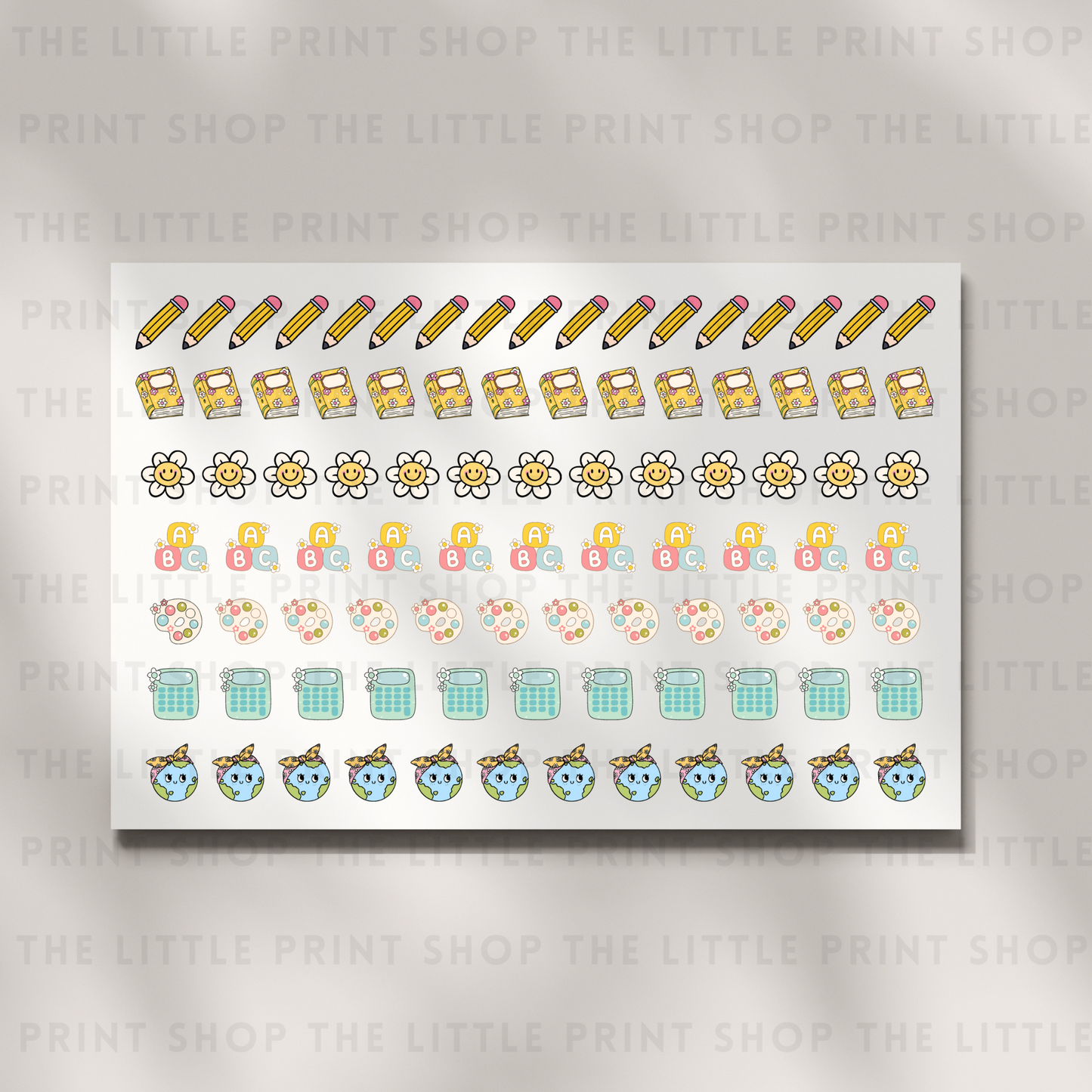 School Themed - DTF A4 Hair Bow Transfer Sheet