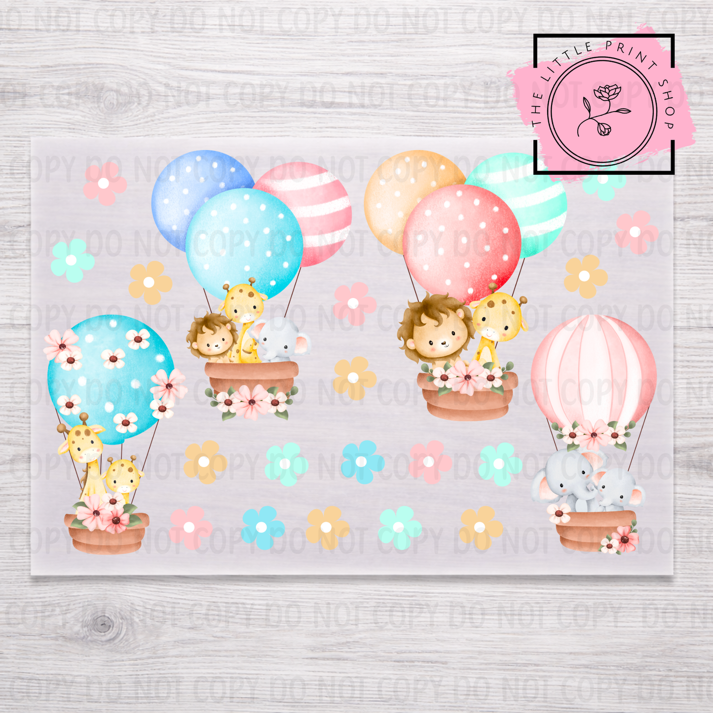 Hot Air Balloons - DTF A4 Transfer Sheet