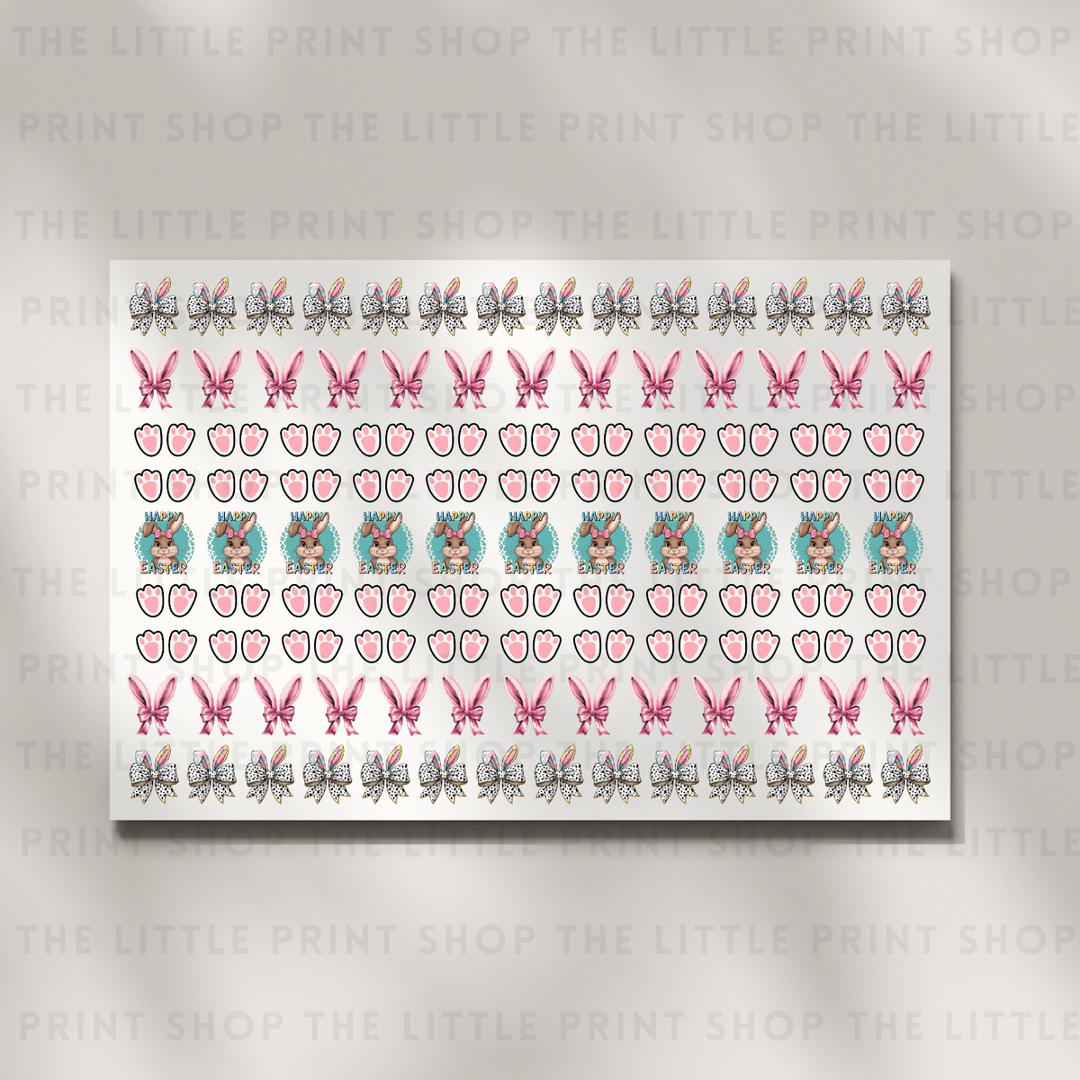 Easter Bunny Ears - DTF A4 Hair Bow Transfer Sheet
