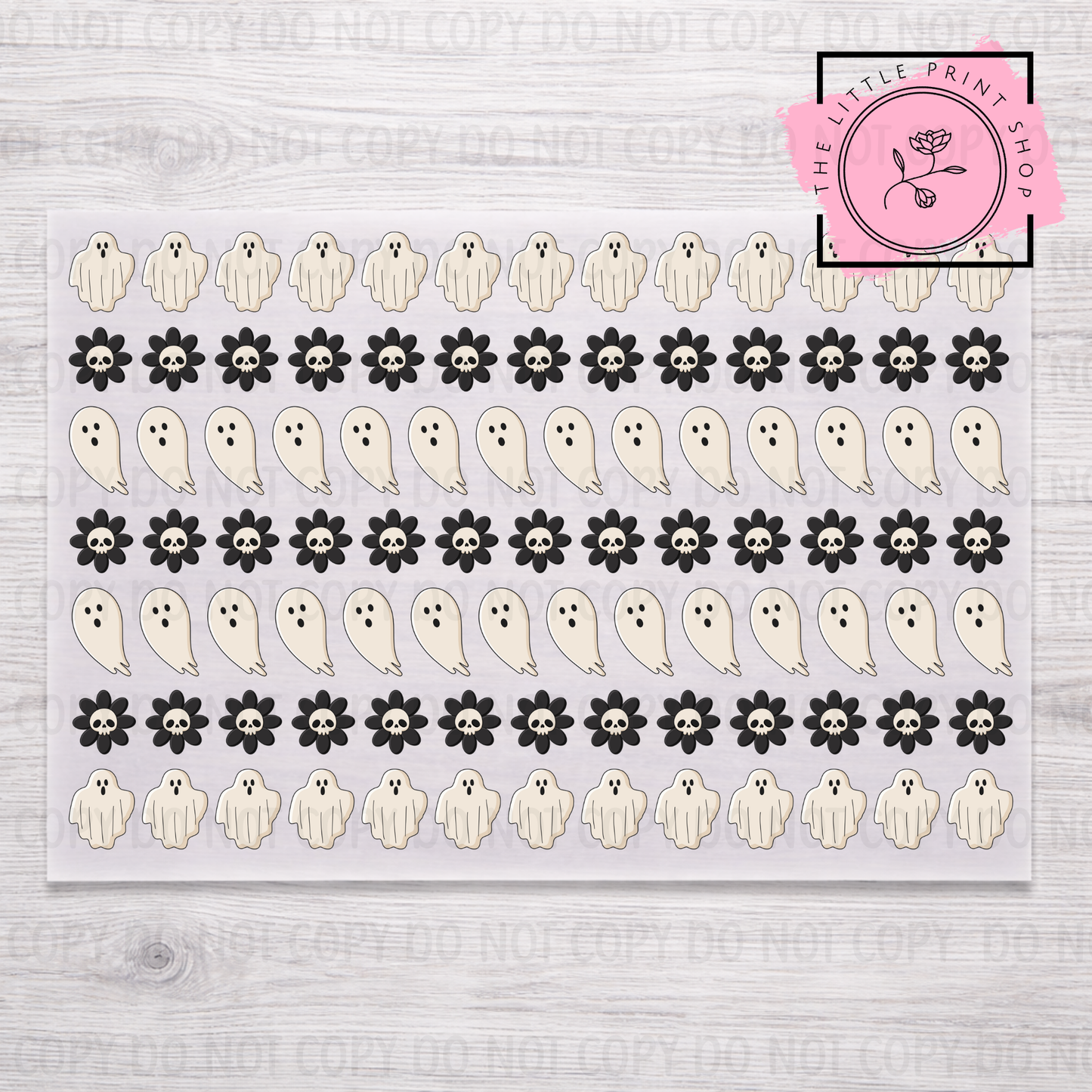 Ghosties - DTF A4 Hair Bow Transfer Sheet