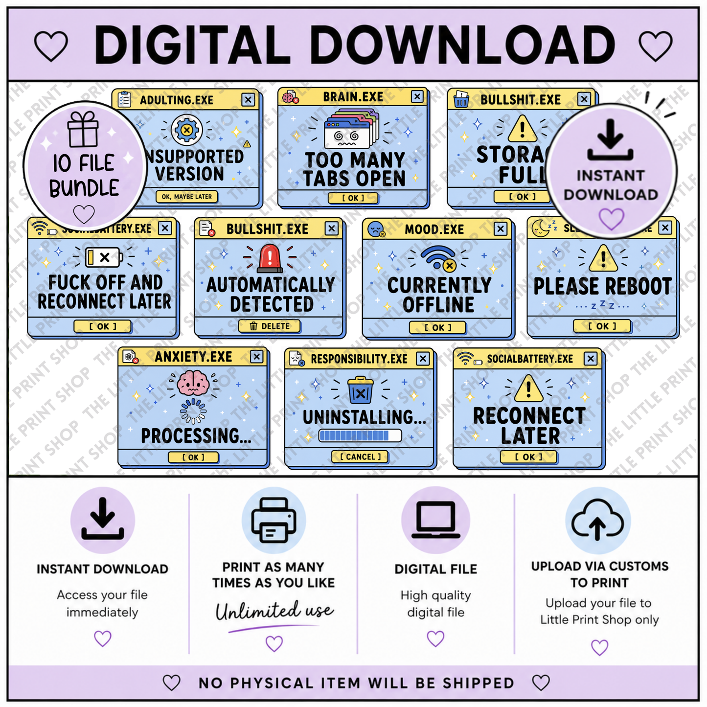 Computer Pop-up Message - Digital product