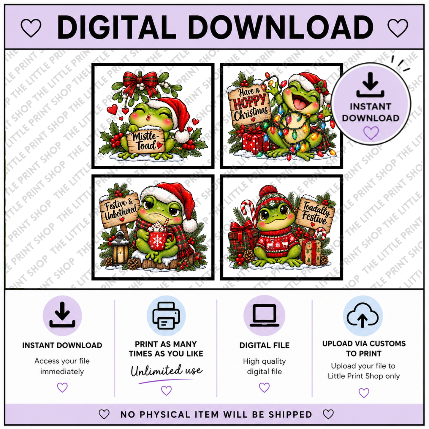 Festive Frogs - Digital Product