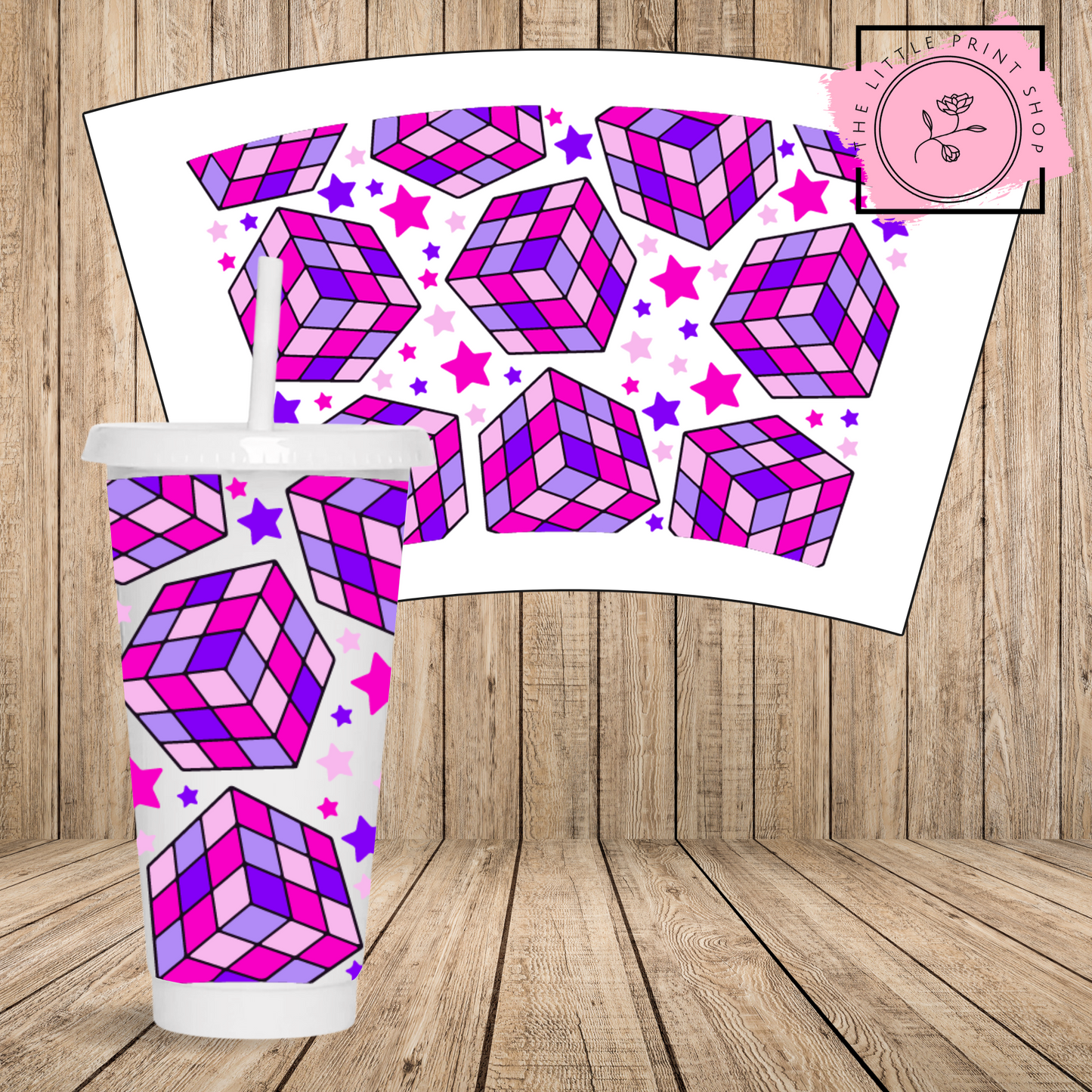 Disco Cube - 24oz Printed UV DTF Wrap