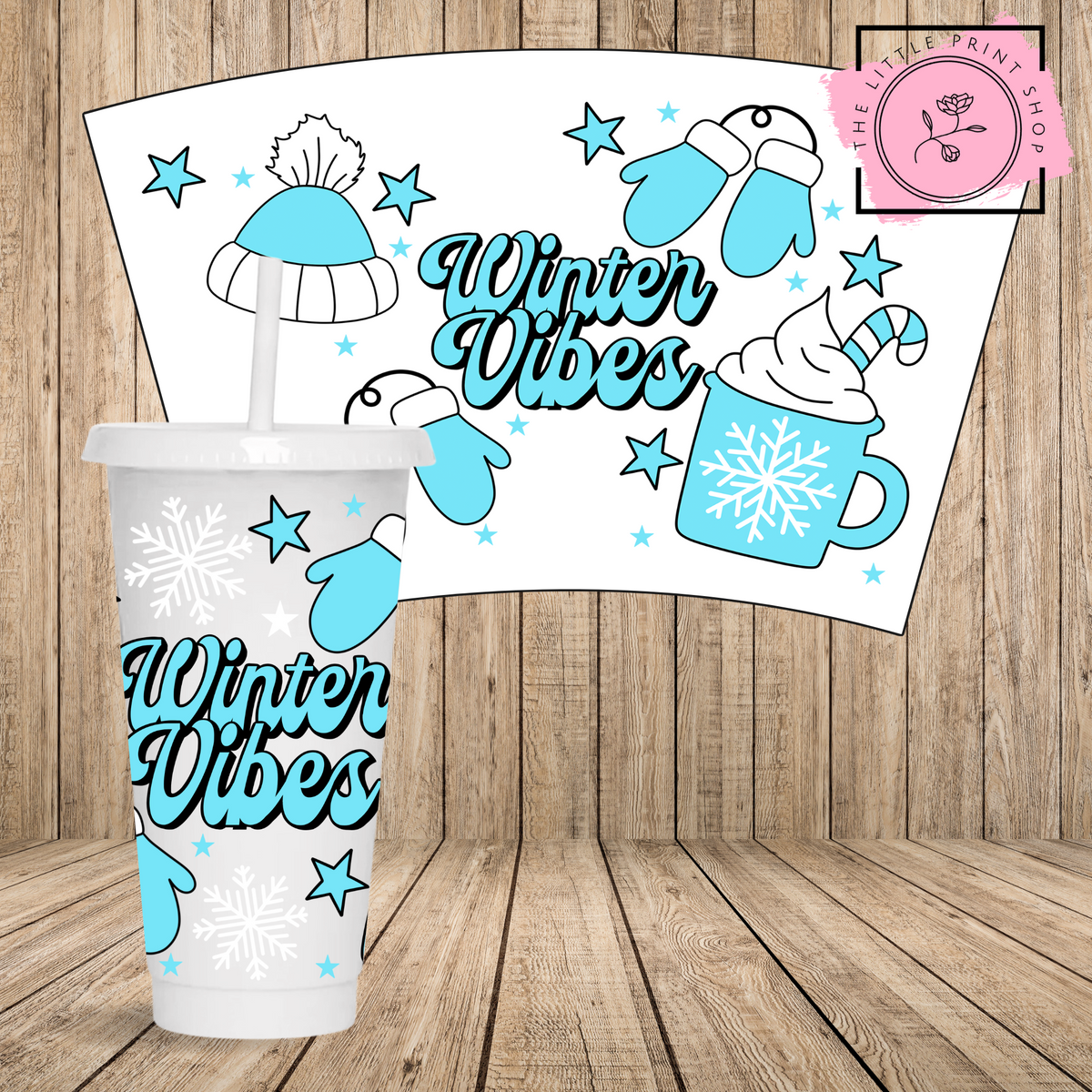 Winter Vibes - 24oz Printed UV DTF Wrap
