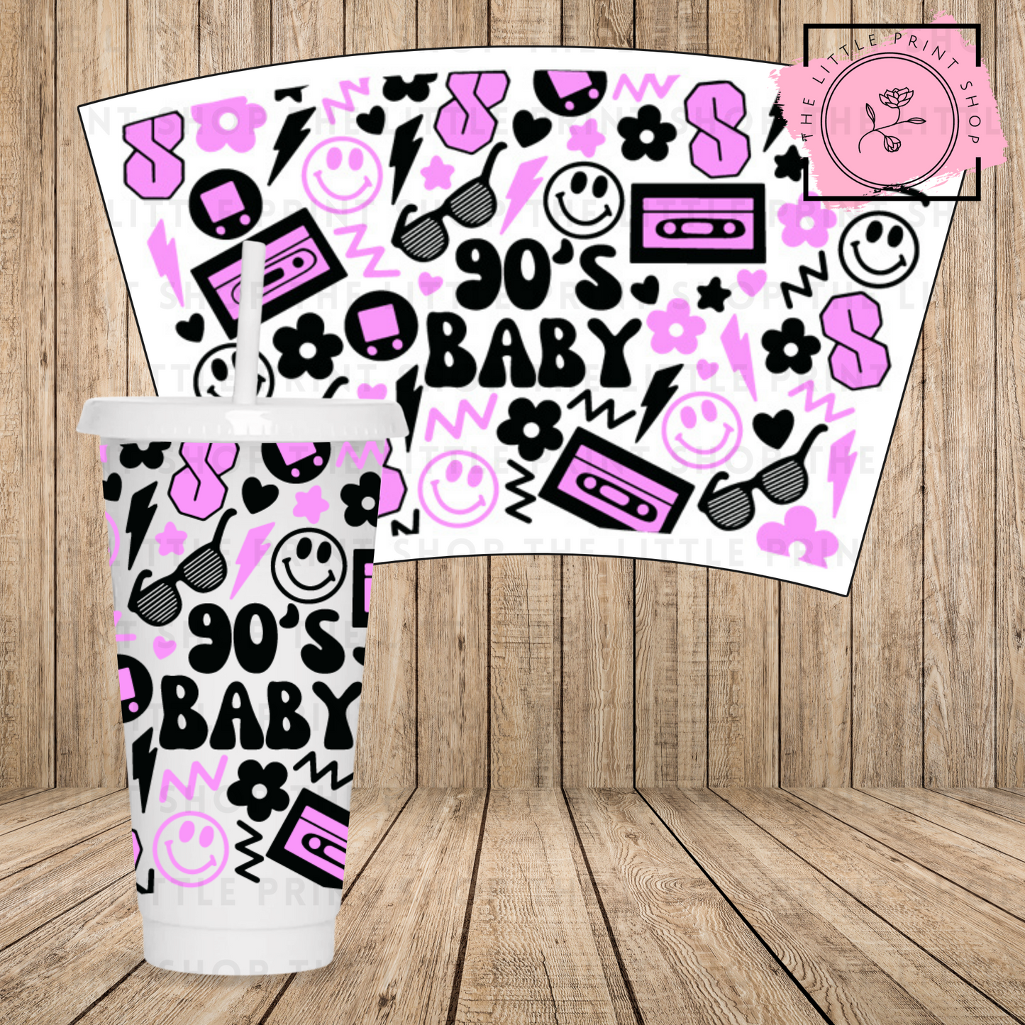 90s Baby - 24oz Printed UV DTF Wrap