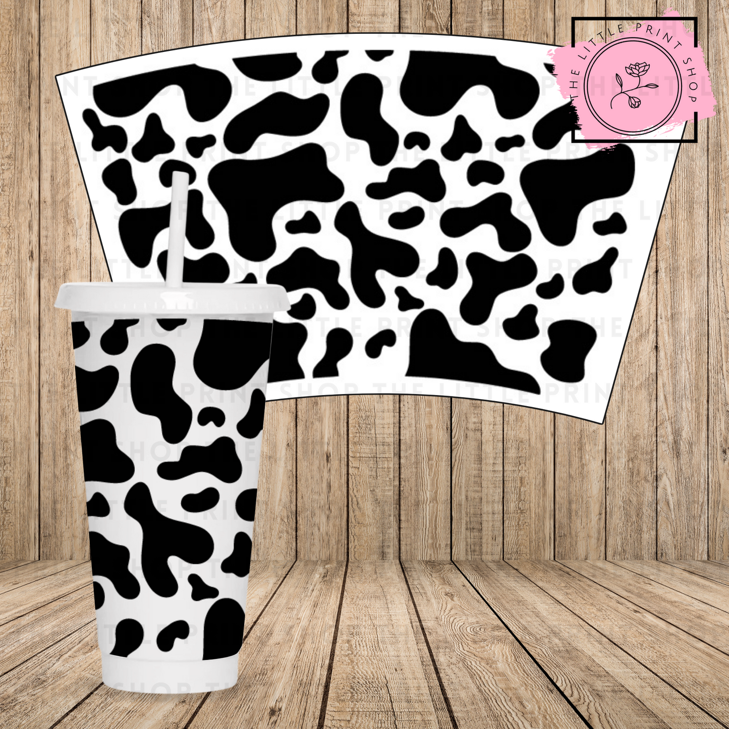 Cow Print - 24oz Printed UV DTF Wrap