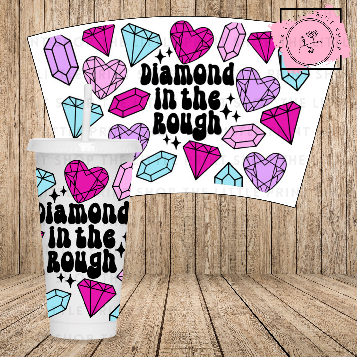 Diamonds In The Rough - 24oz Printed UV DTF Wrap