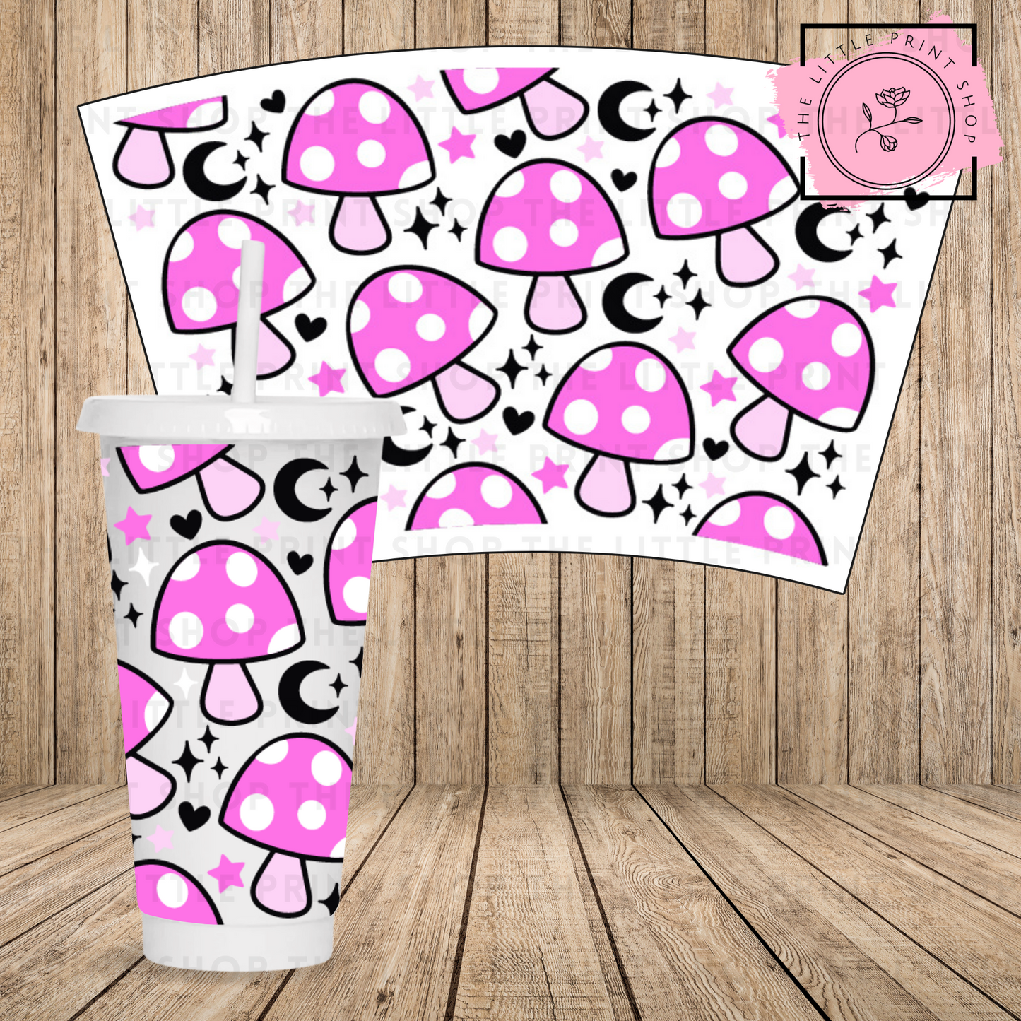 Mushrooms - 24oz Printed UV DTF Wrap