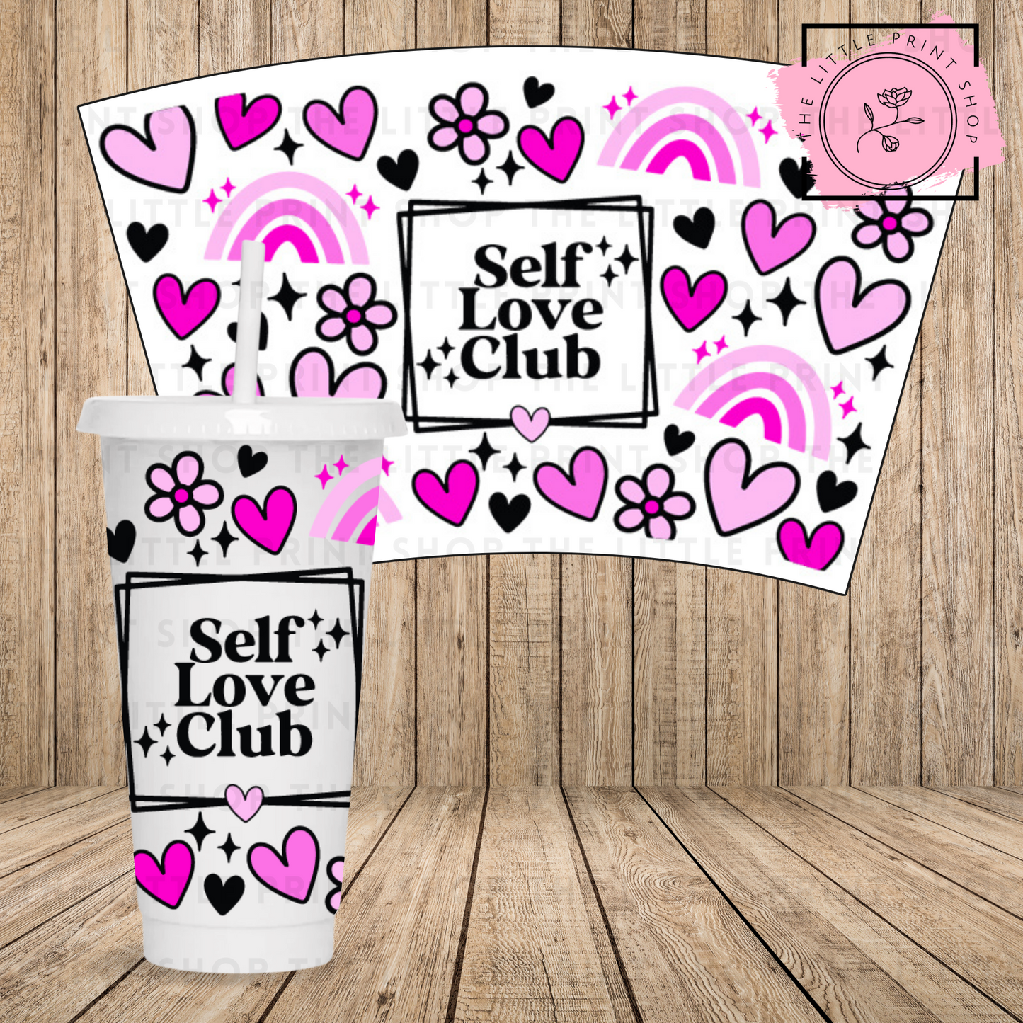 Self Love Club - 24oz Printed UV DTF Wrap