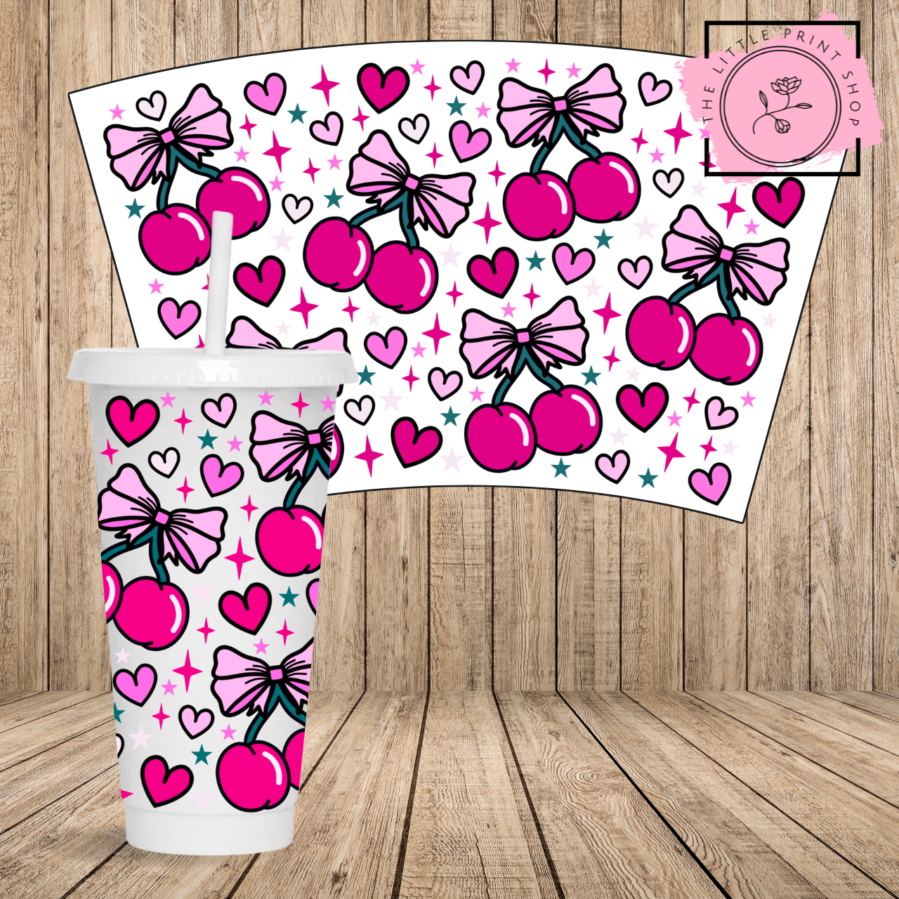 Cherries - 24oz Printed UV DTF Wrap