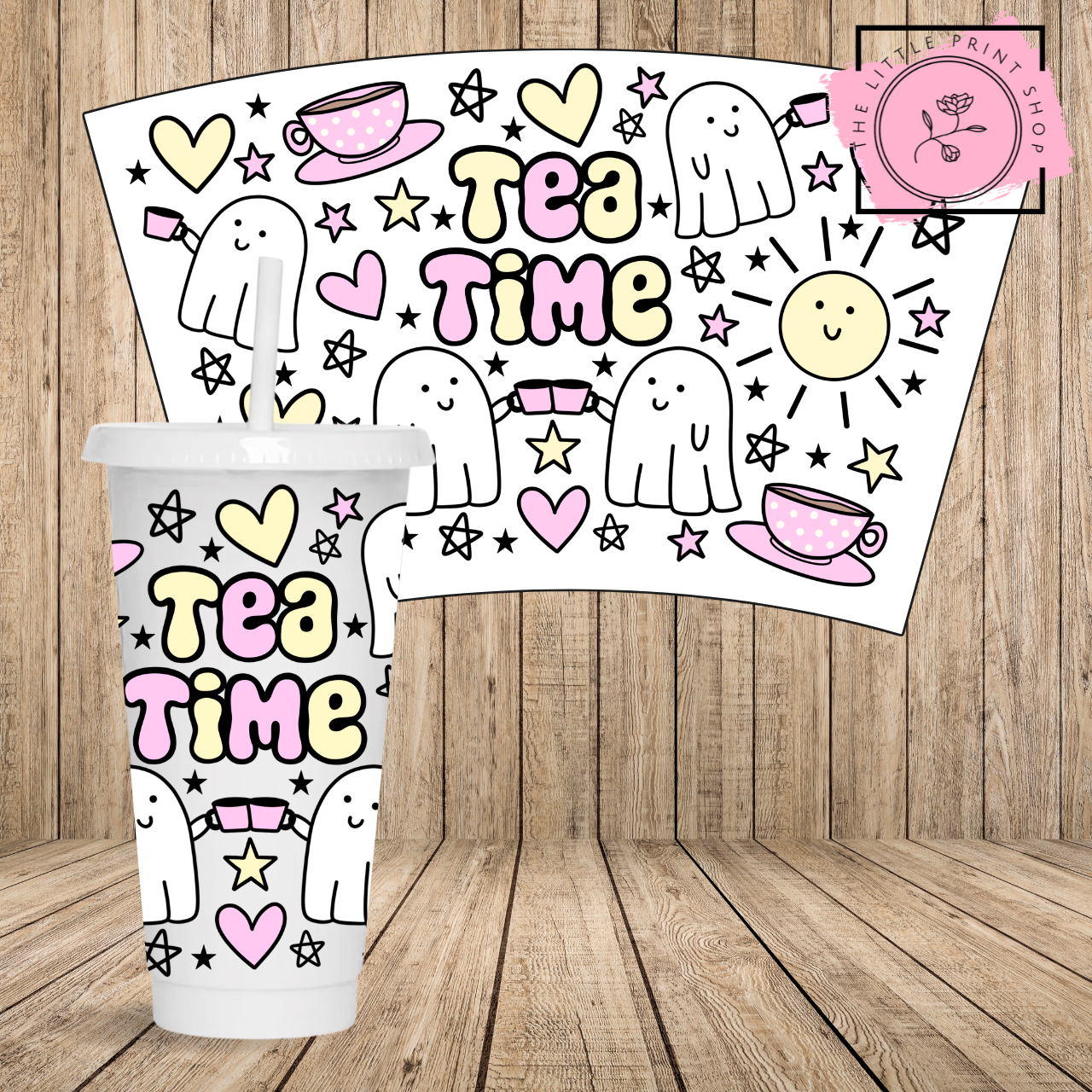 Tea Time - 24oz Printed UV DTF Wrap