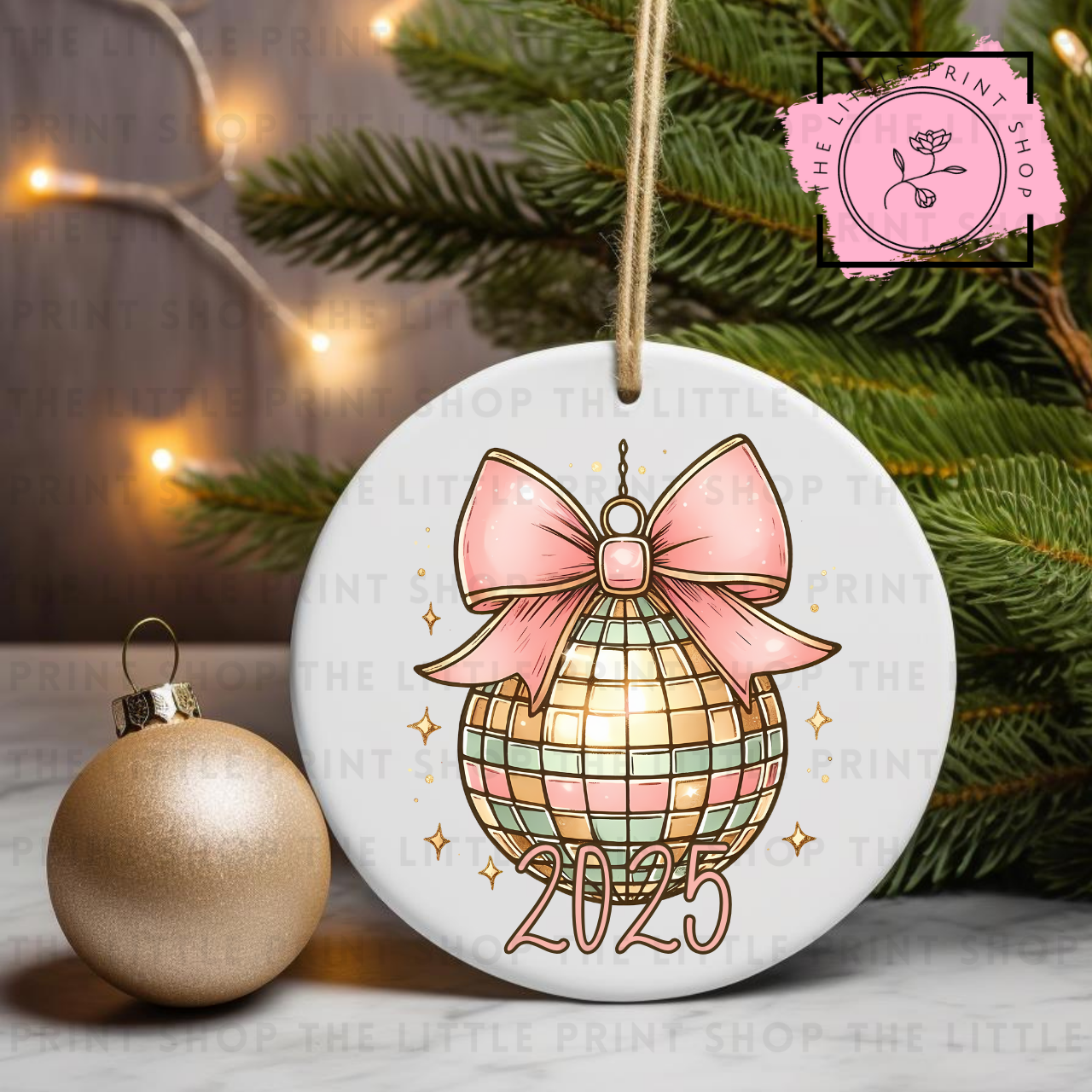 Disco Ball 2025 - UV DTF Bauble Decal