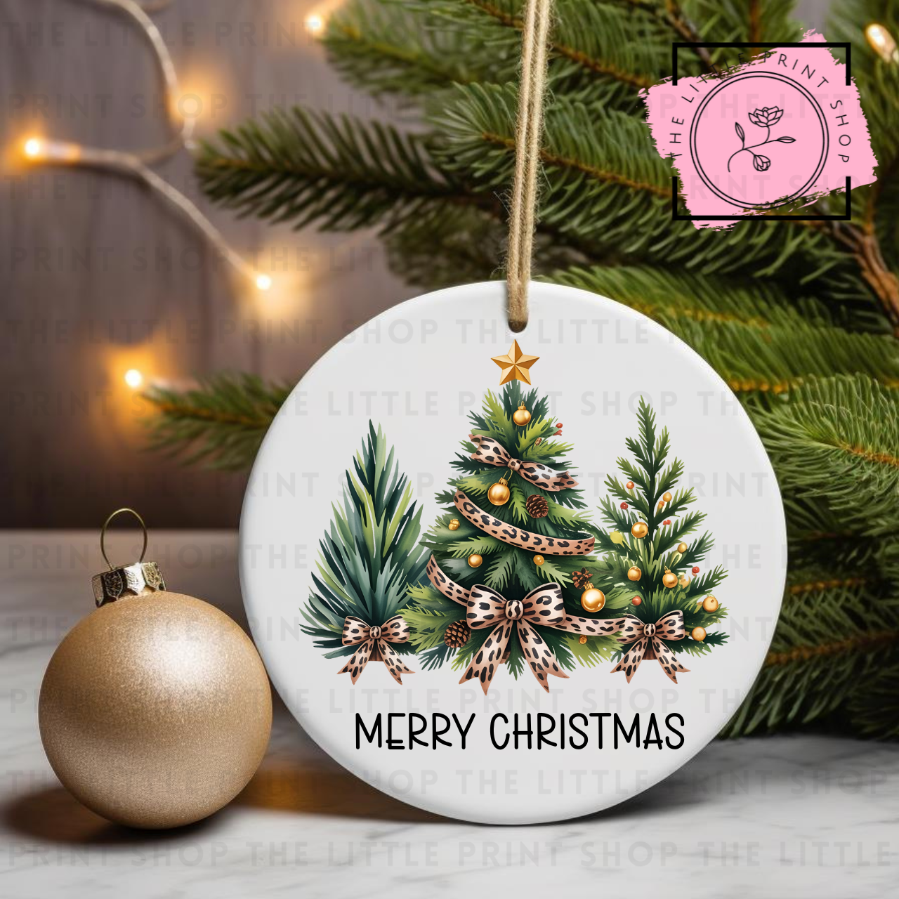 Merry Christmas - UV DTF Bauble Decal