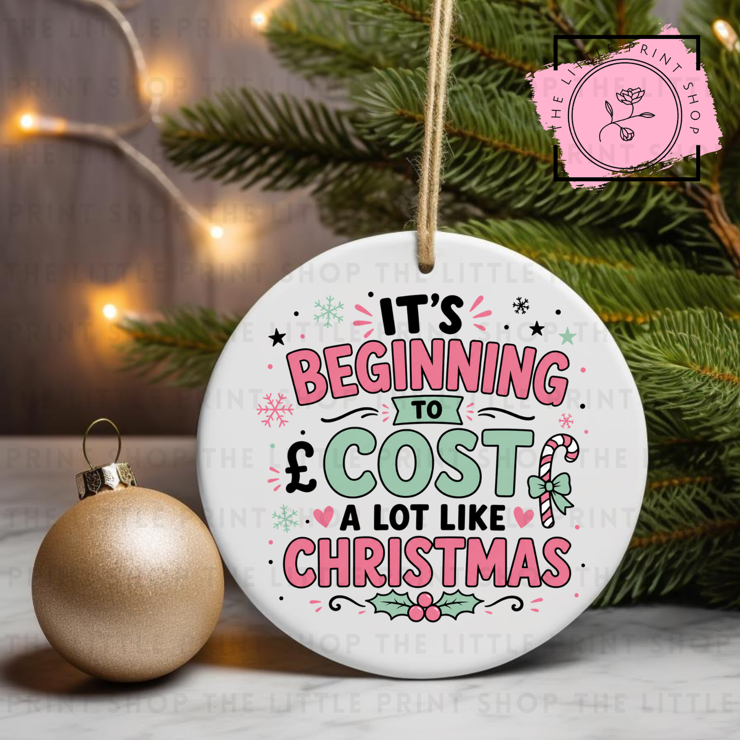 Cost A Lot Like Christmas - UV DTF Bauble Decal