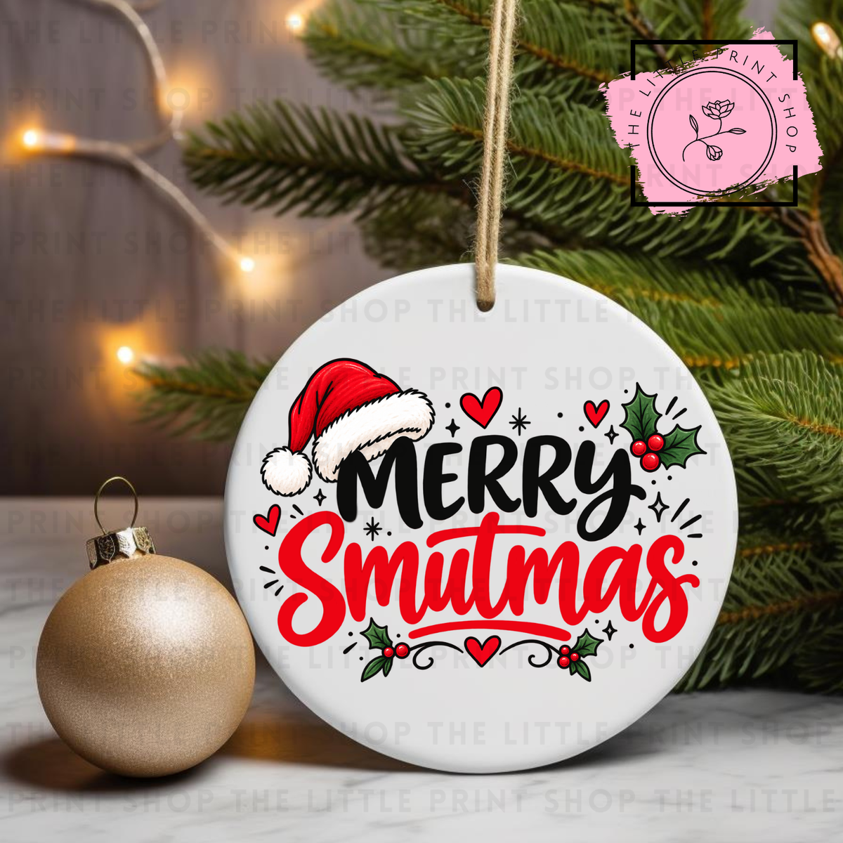 Merry Smutmas - UV DTF Bauble Decal