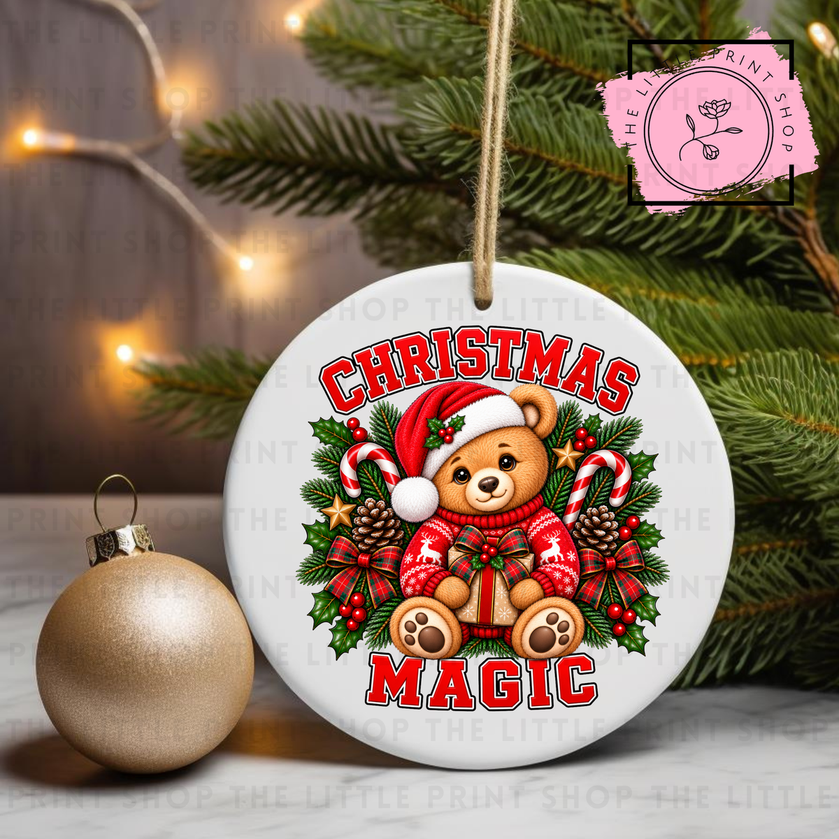 Christmas Magic - UV DTF Bauble Decal