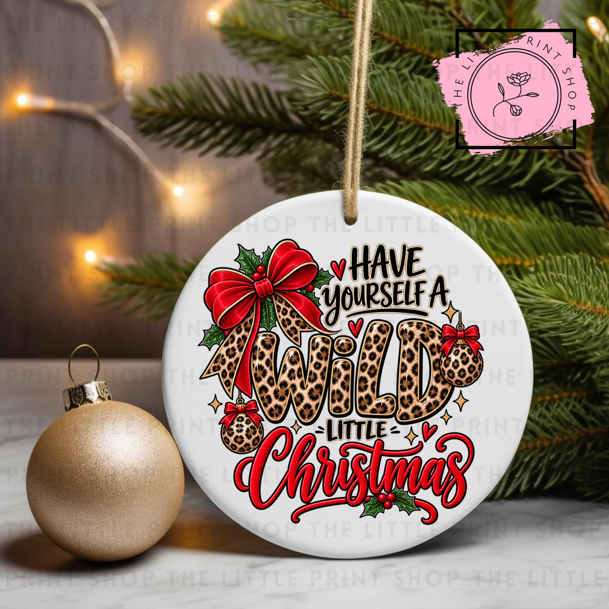 Wild Little Christmas - UV DTF Bauble Decal