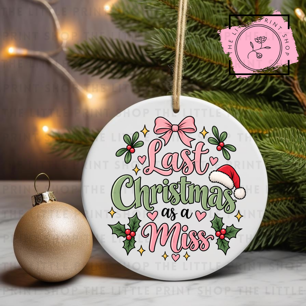 Last Christmas - UV DTF Bauble Decal