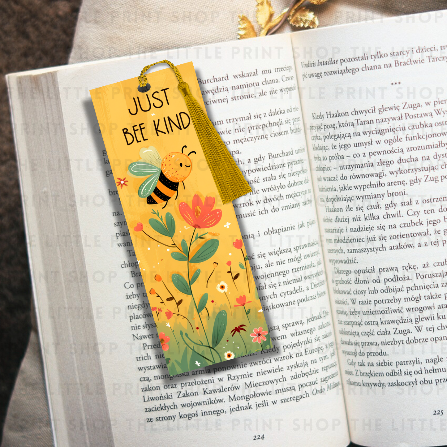 Just Bee Kind - UV DTF 14cm x 5cm Bookmark Decal