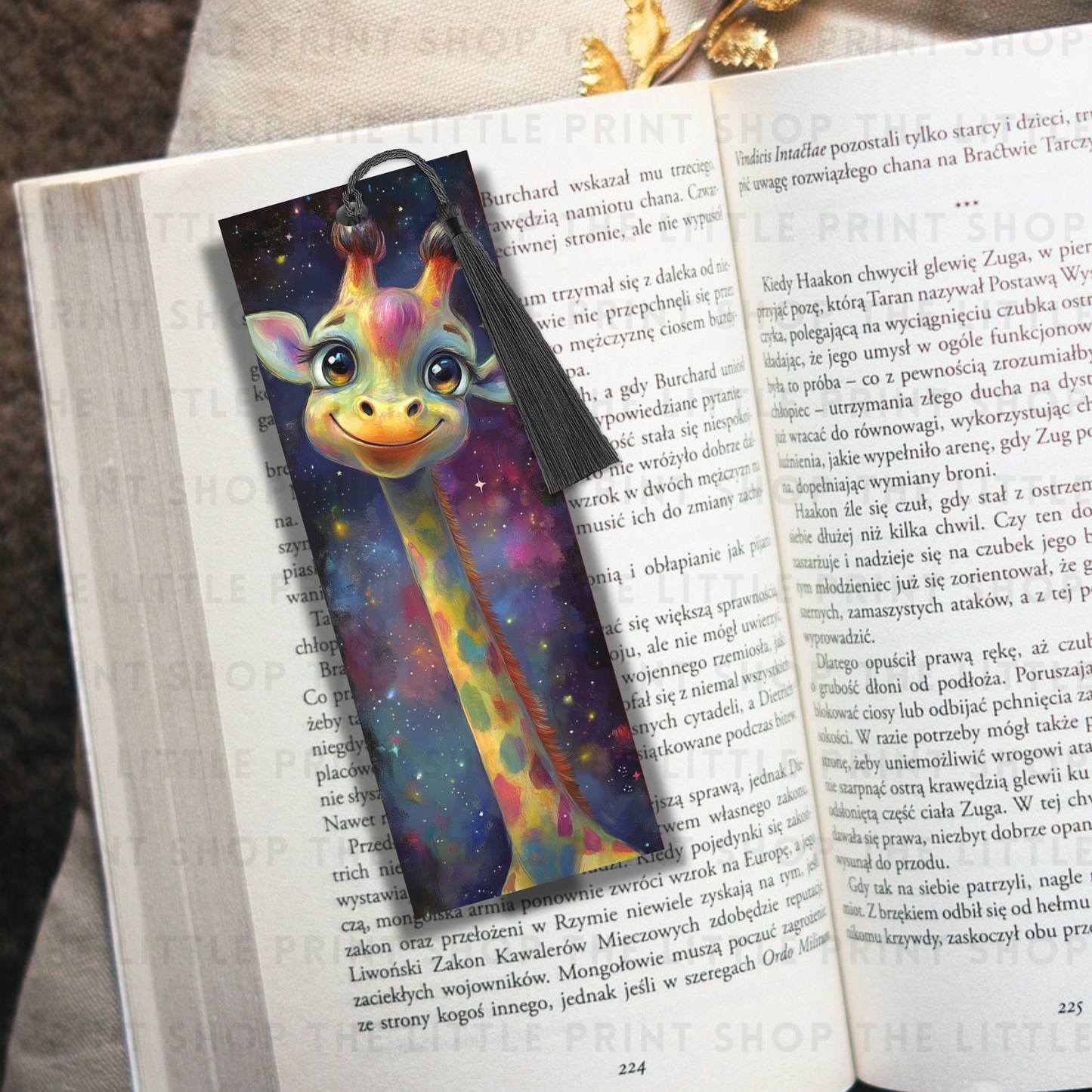 Giraffe - UV DTF 14cm x 5cm Bookmark Decal