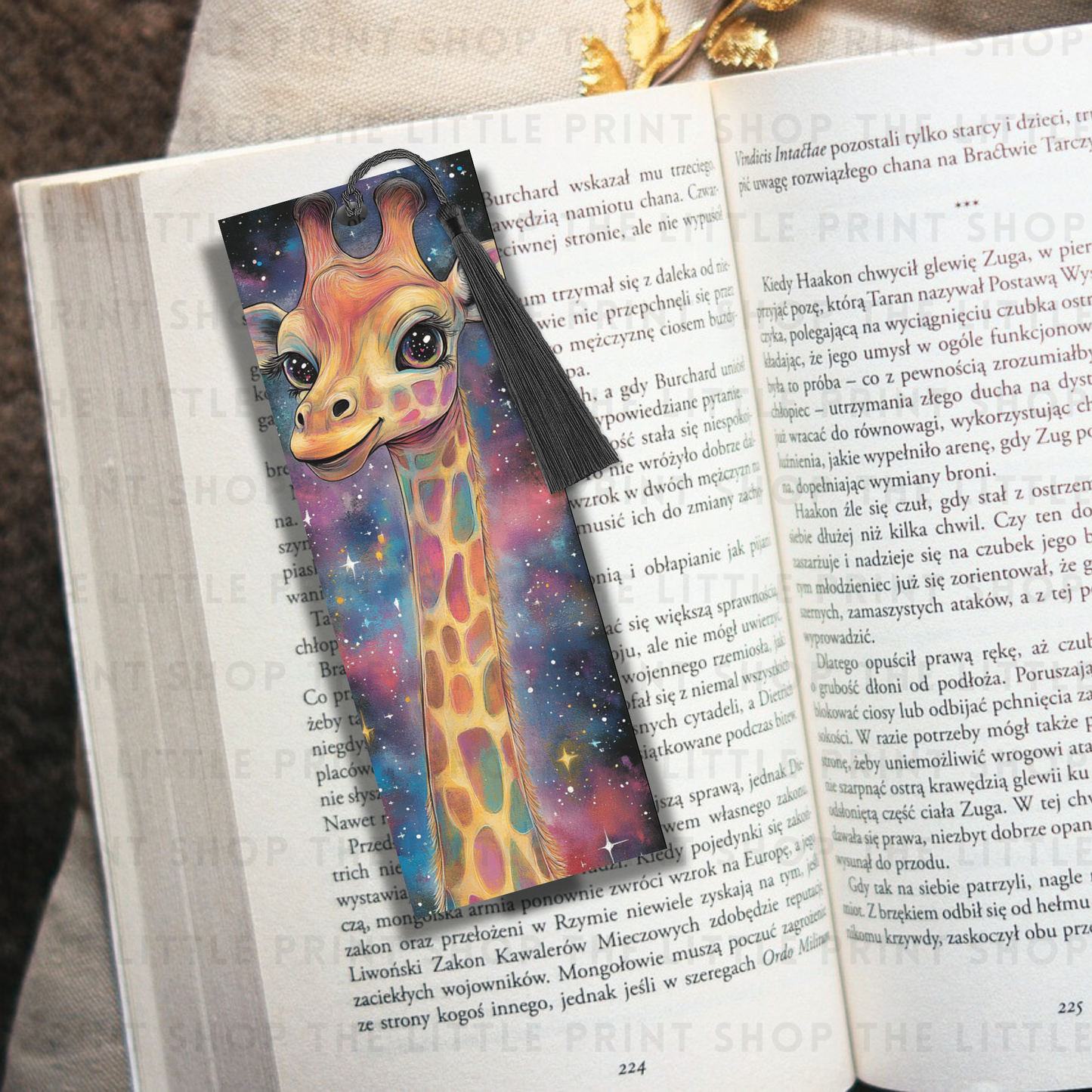 Giraffe - UV DTF 14cm x 5cm Bookmark Decal