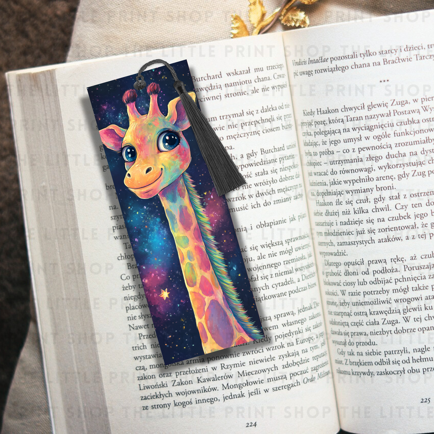 Giraffe - UV DTF 14cm x 5cm Bookmark Decal