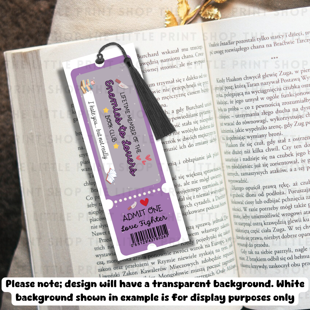 Love Fighter - UV DTF 14cm x 5cm Bookmark Decal
