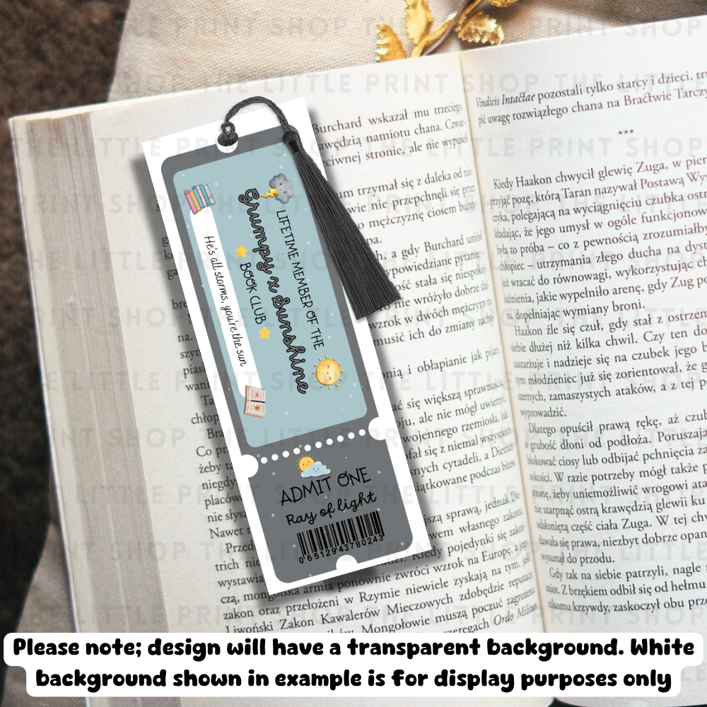 Ray Of Light - UV DTF 14cm x 5cm Bookmark Decal