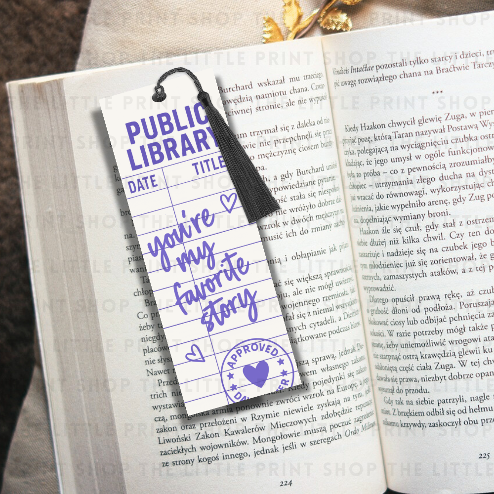 Public Library - UV DTF 14cm x 5cm Bookmark Decal