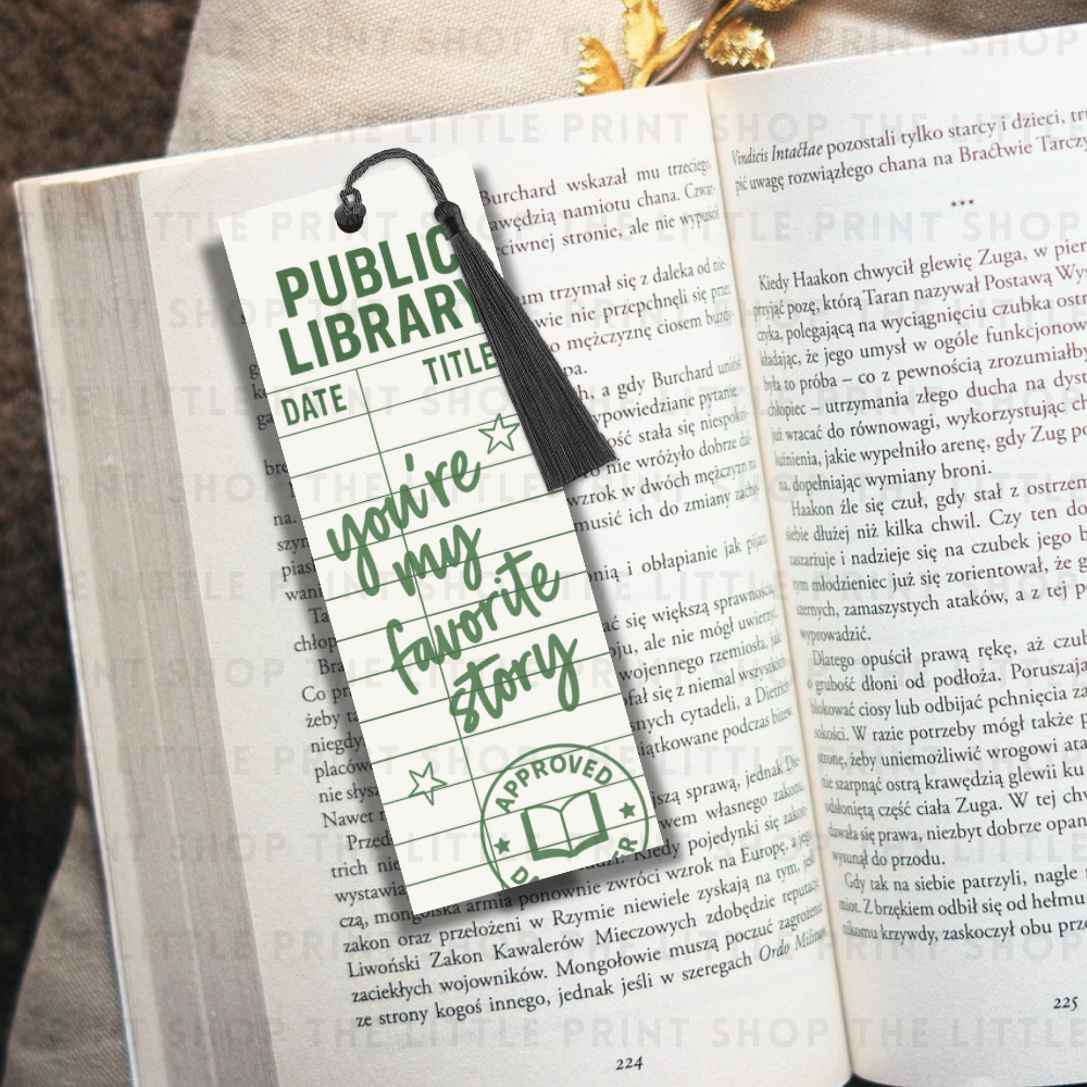 Public Library - UV DTF 14cm x 5cm Bookmark Decal