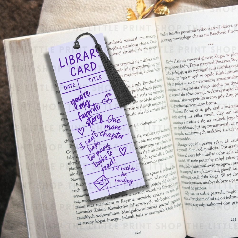 Public Library - UV DTF 14cm x 5cm Bookmark Decal