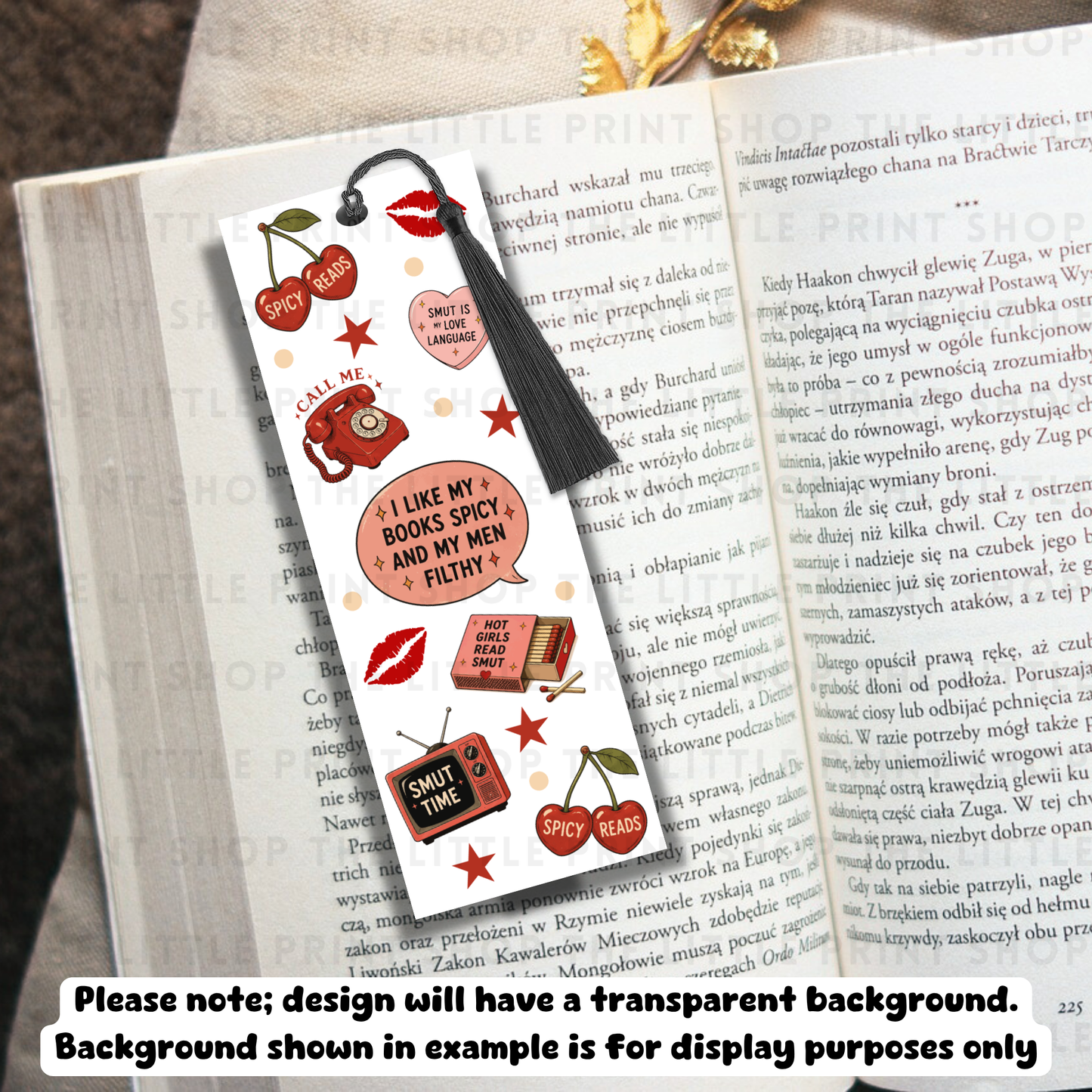 Smutty - UV DTF 14cm x 5cm Bookmark Decal