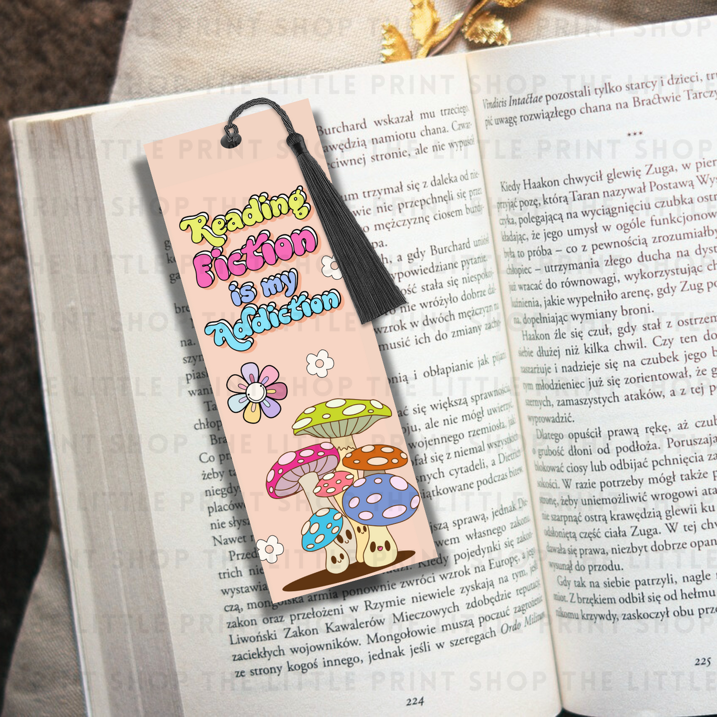 Addiction - UV DTF 14cm x 5cm Bookmark Decal