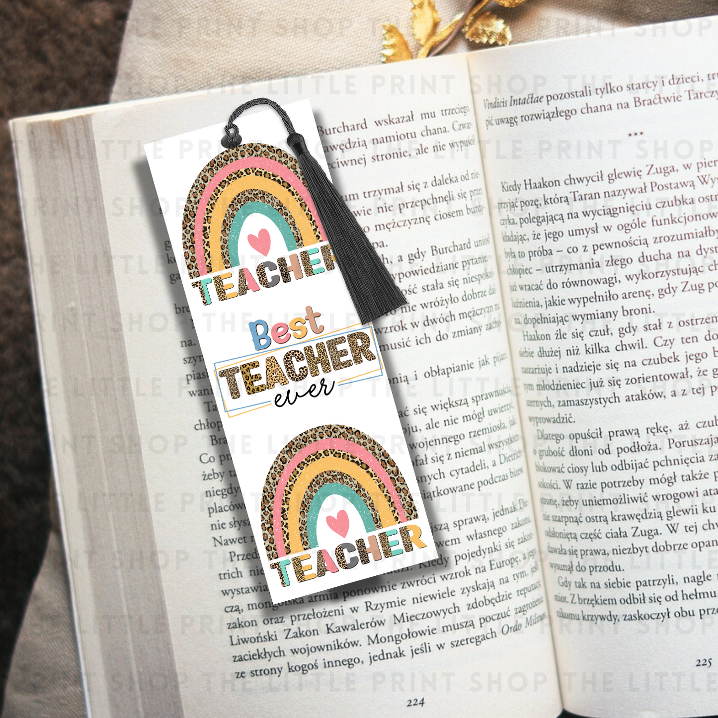 Best Teacher Ever - UV DTF 14cm x 5cm Bookmark Decal
