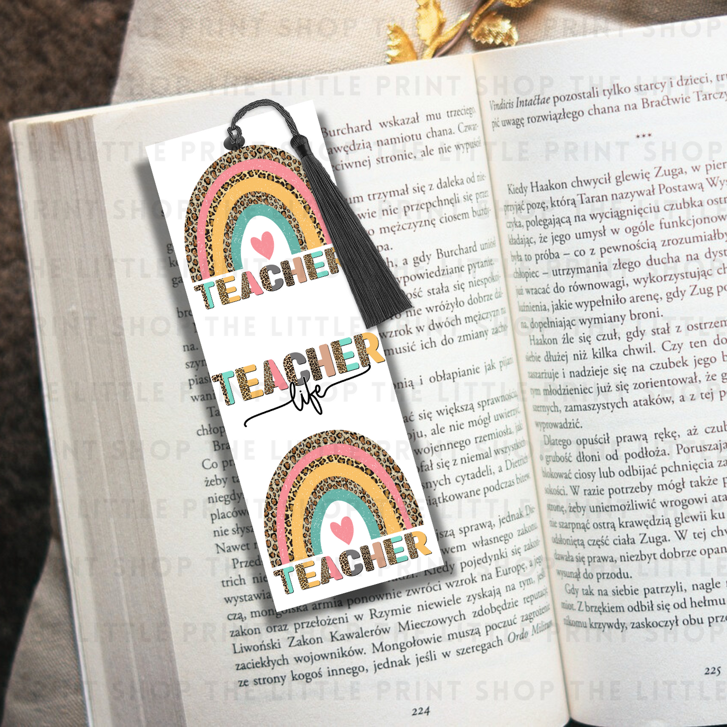 Teacher Life - UV DTF 14cm x 5cm Bookmark Decal