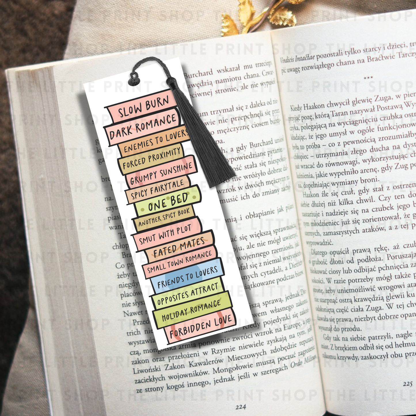 Stack of Books - UV DTF 14cm x 5cm Bookmark Decal
